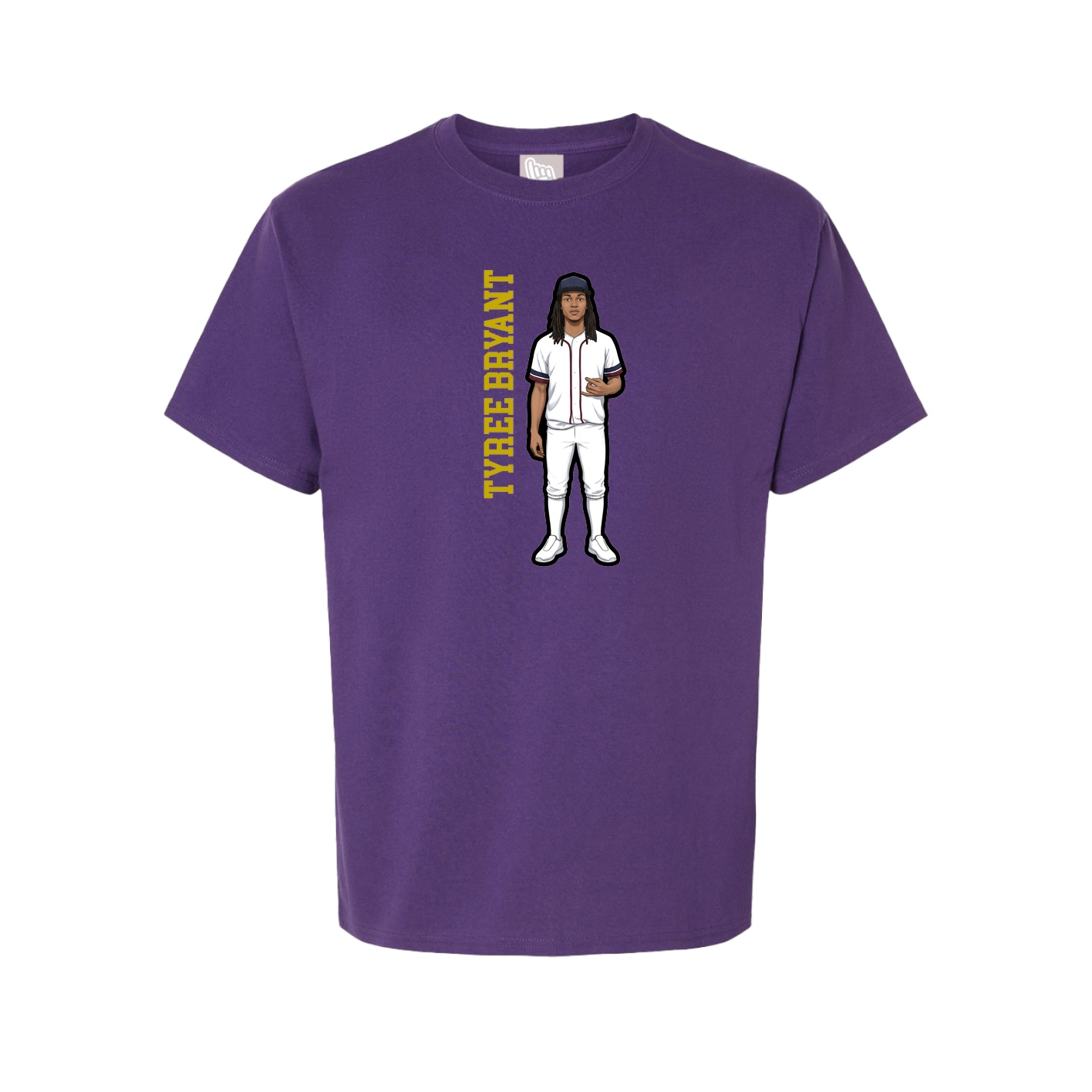 Tee — Name Vertical in Purple