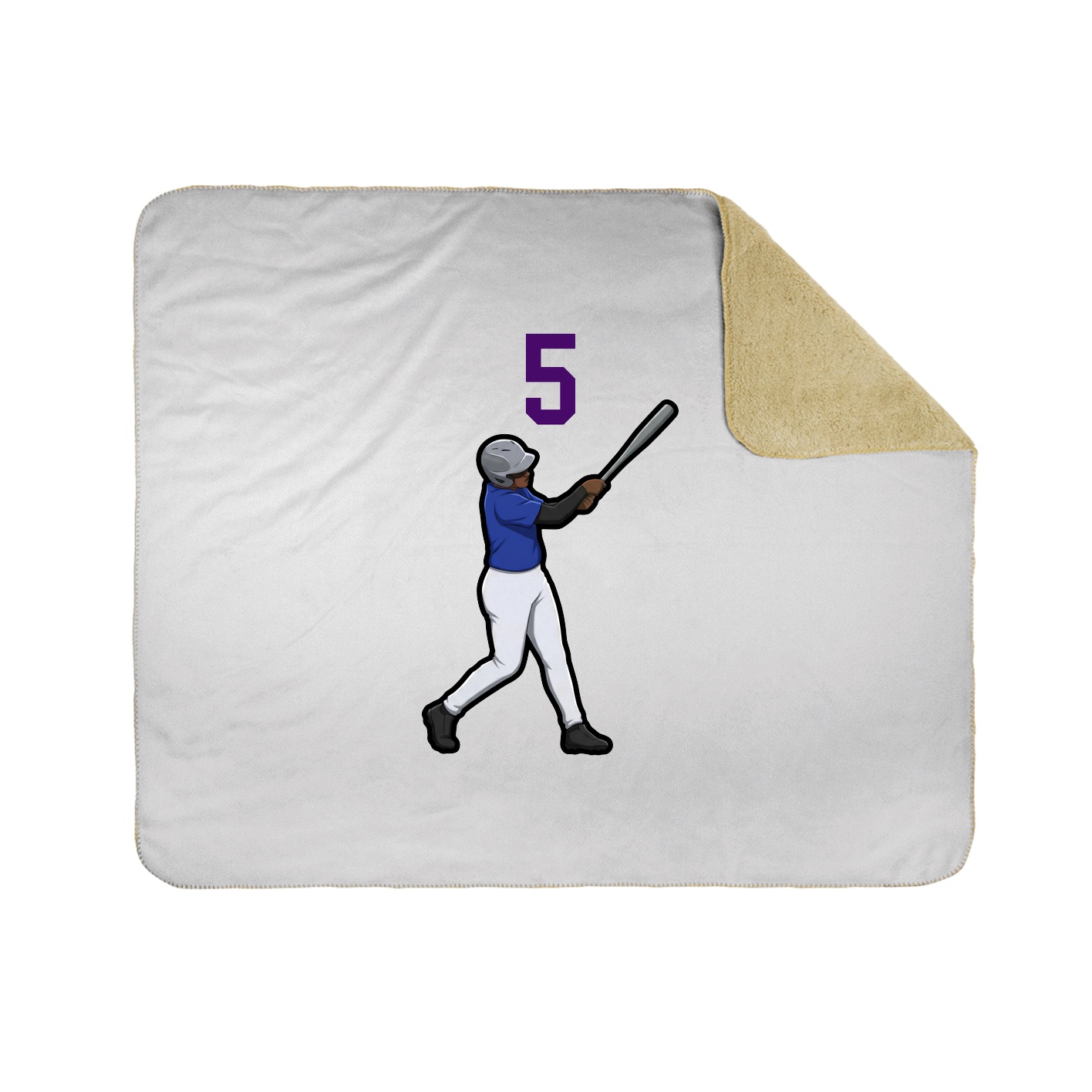 Throw Blanket — Number Top in White