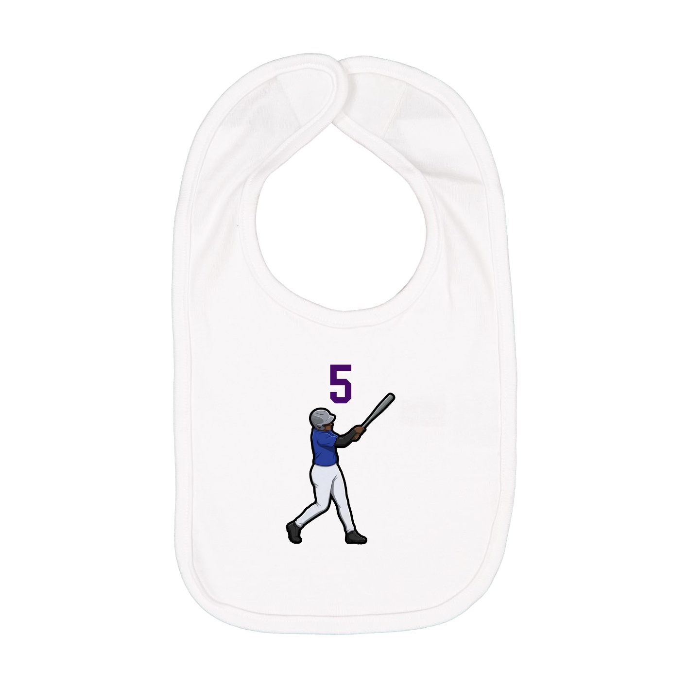 Infant Bib — Number Top in White