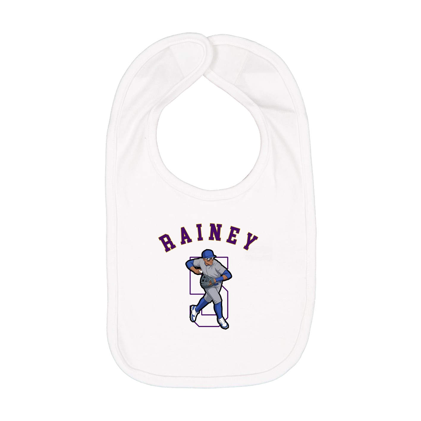 Infant Bib — Shirsey Arch in White