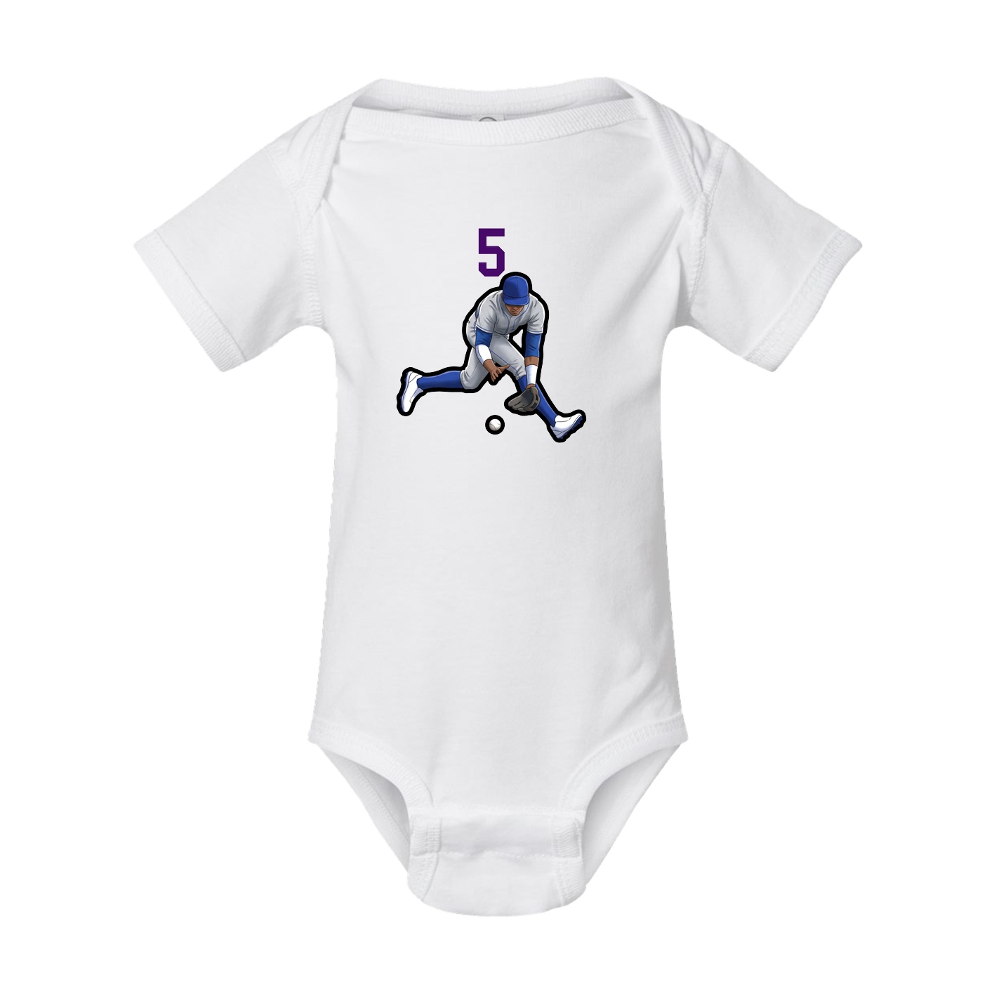 Baby Onesie — Number Top in White