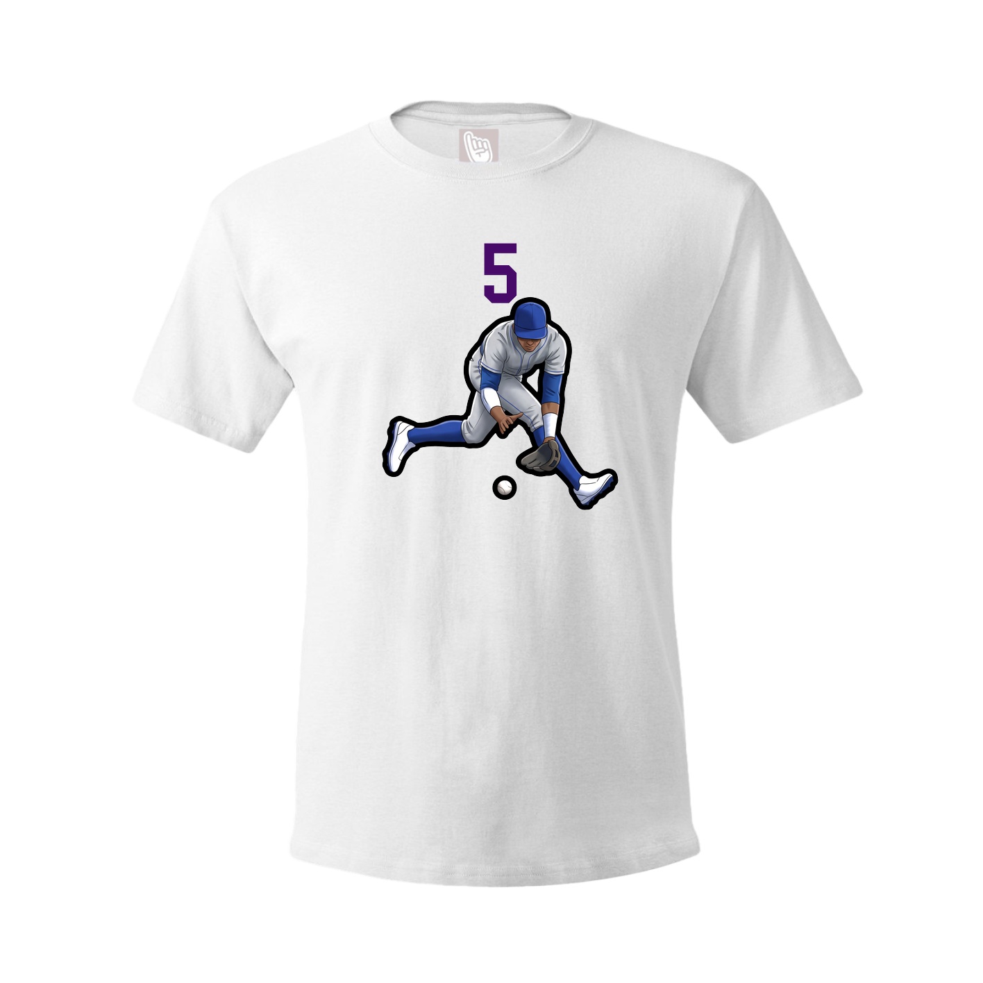 Youth Tee — Number Top in White