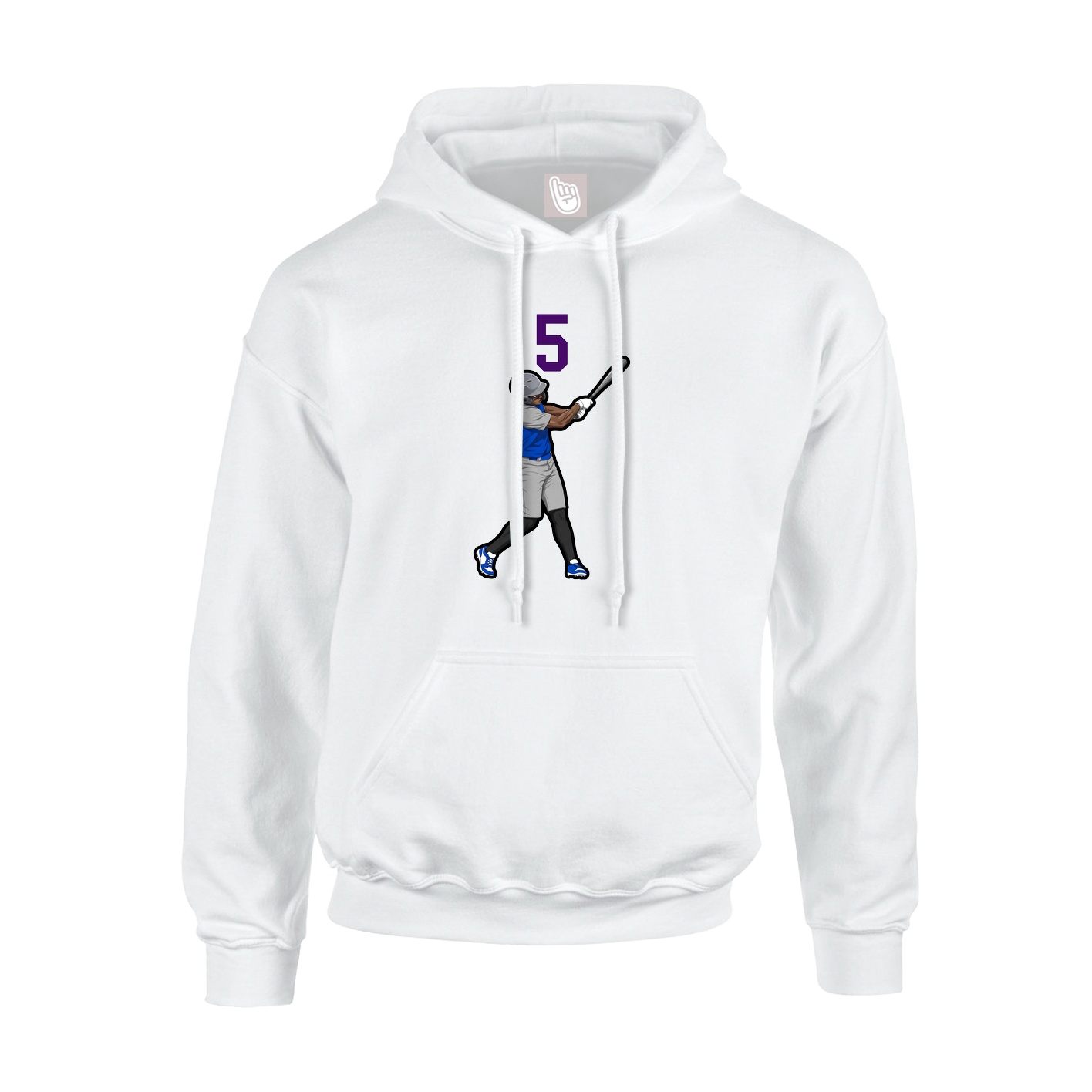 Youth Hoodie — Number Top in White