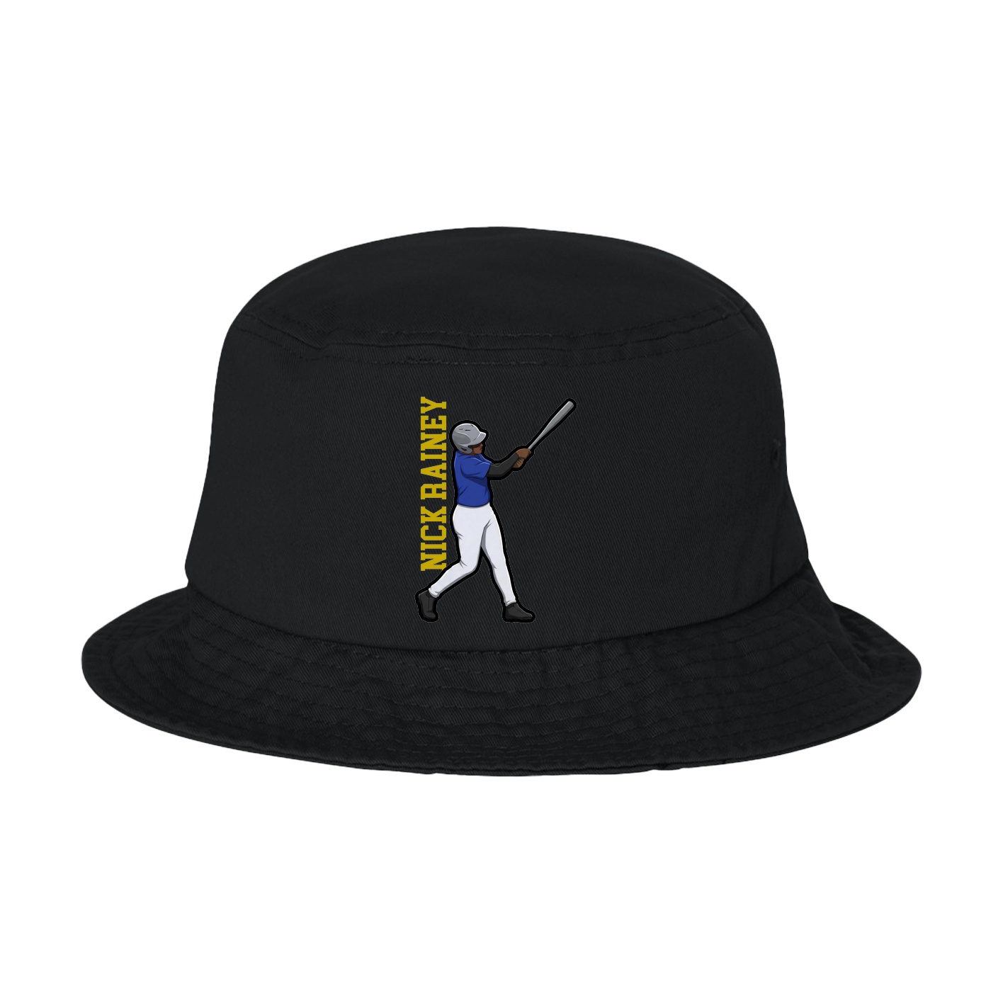 Bucket Cap — Name Vertical in Black