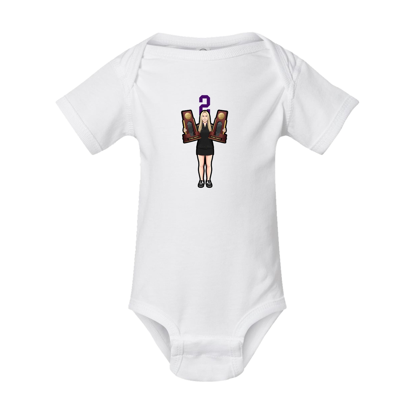 Baby Onesie — Number Top in White