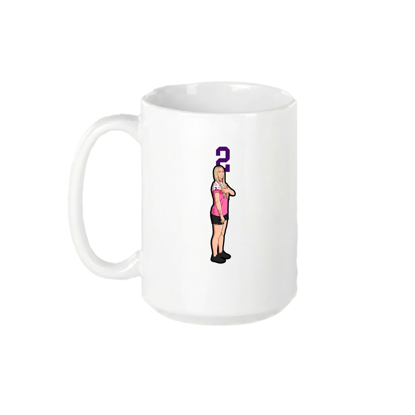 15oz Coffee Mug — Number Top in White