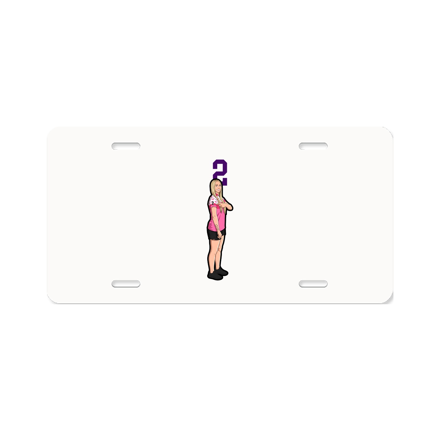 License Plate — Number Top in Classic