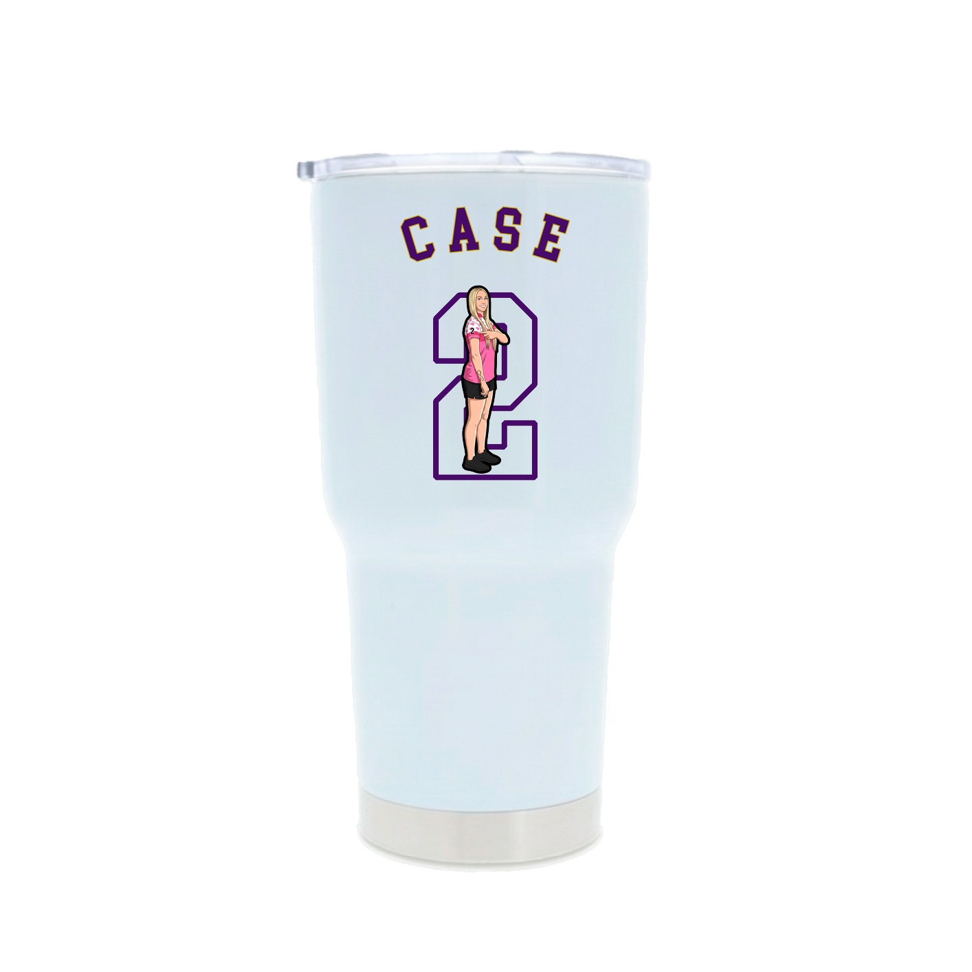 30oz Stainless Steel Tumbler — Shirsey Arch in White