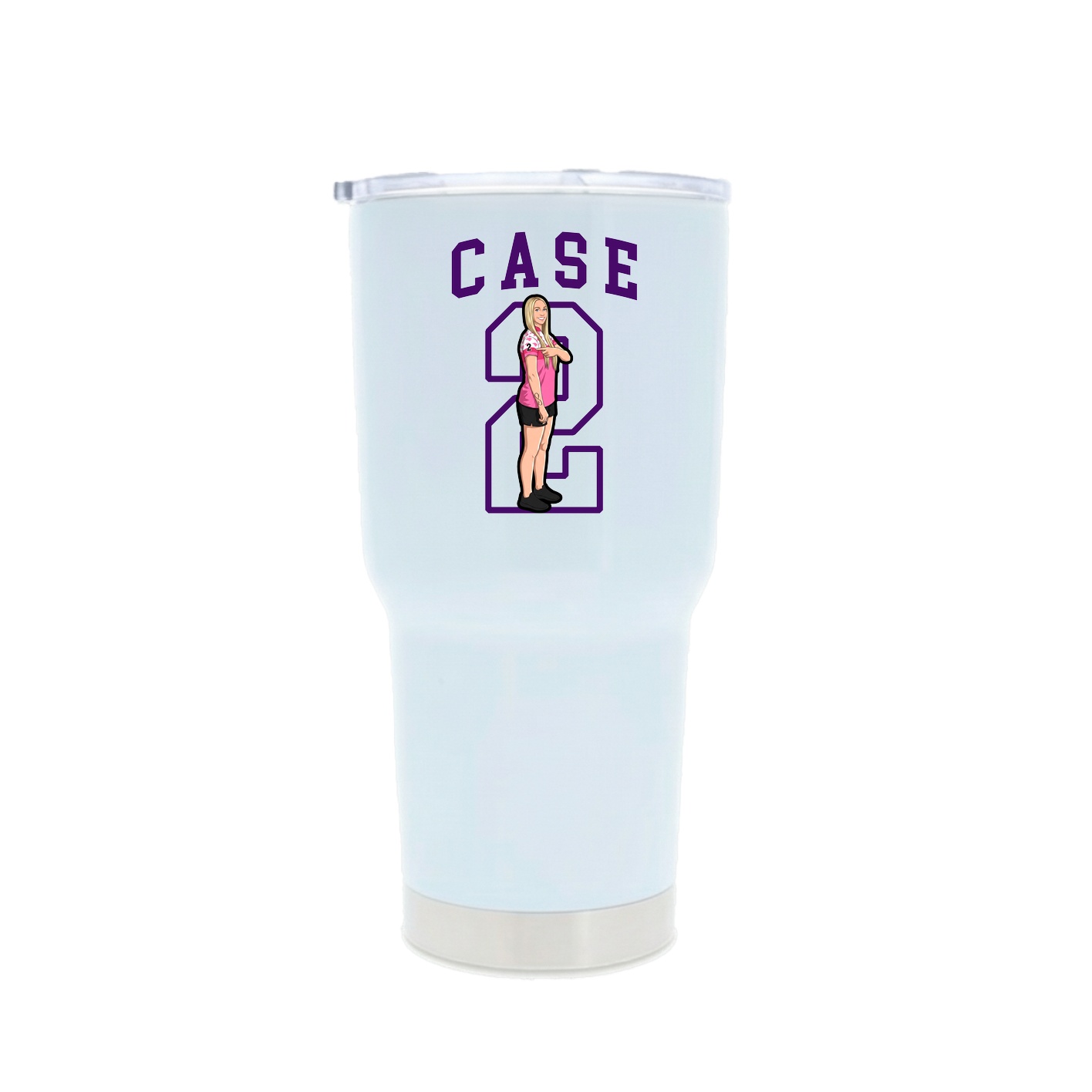 30oz Stainless Steel Tumbler — Shirsey in White
