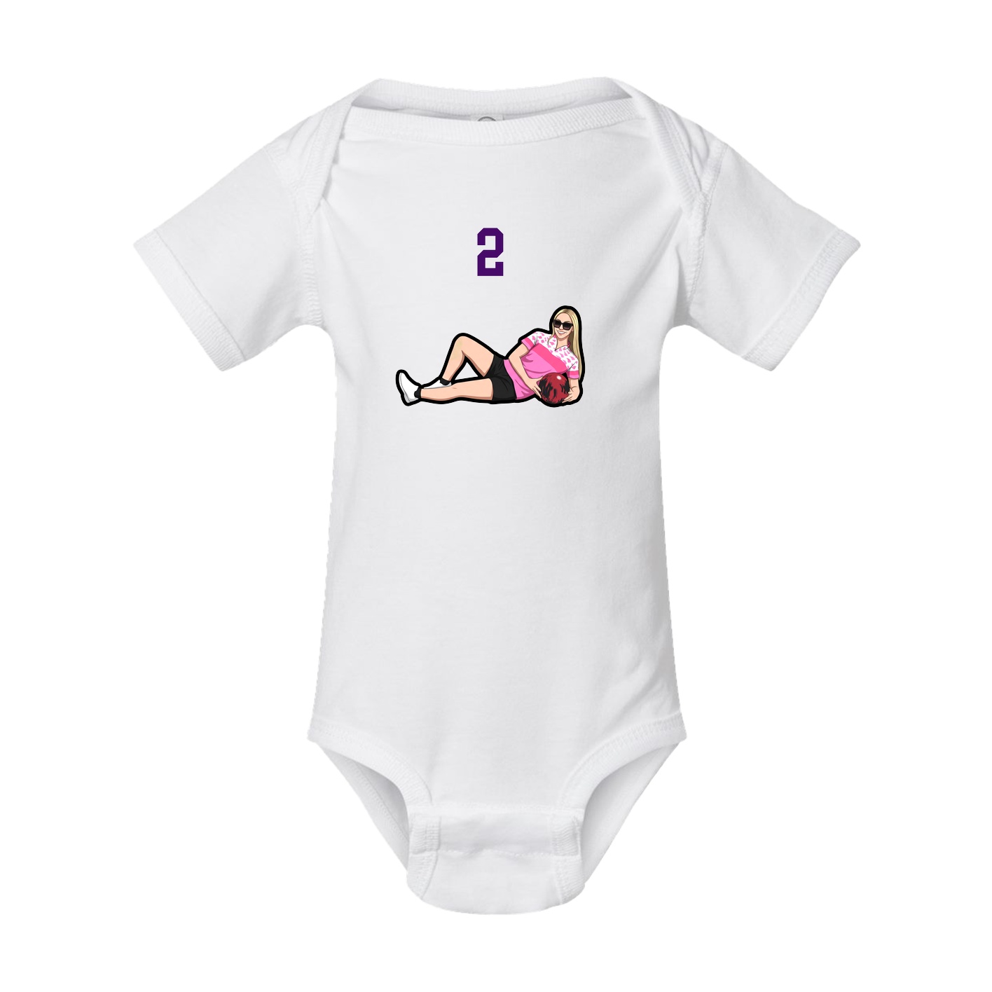 Baby Onesie — Number Top in White