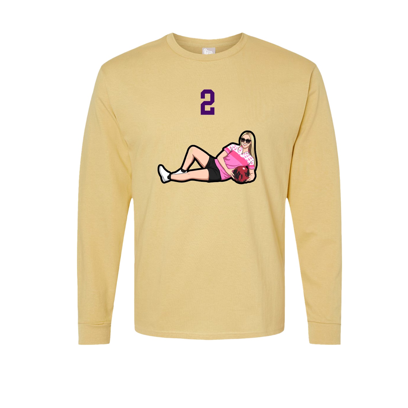Long Sleeve Tee — Number Top in Vegas Gold