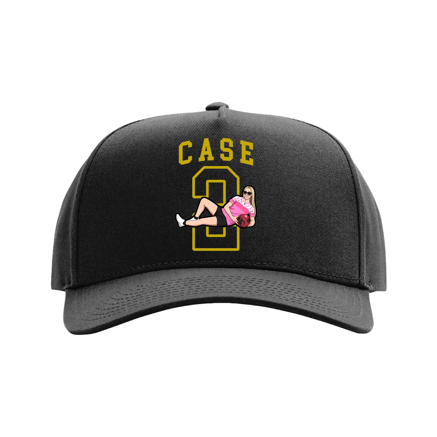 Full Fabric Five-Panel Champ Cap — Shirsey in Black
