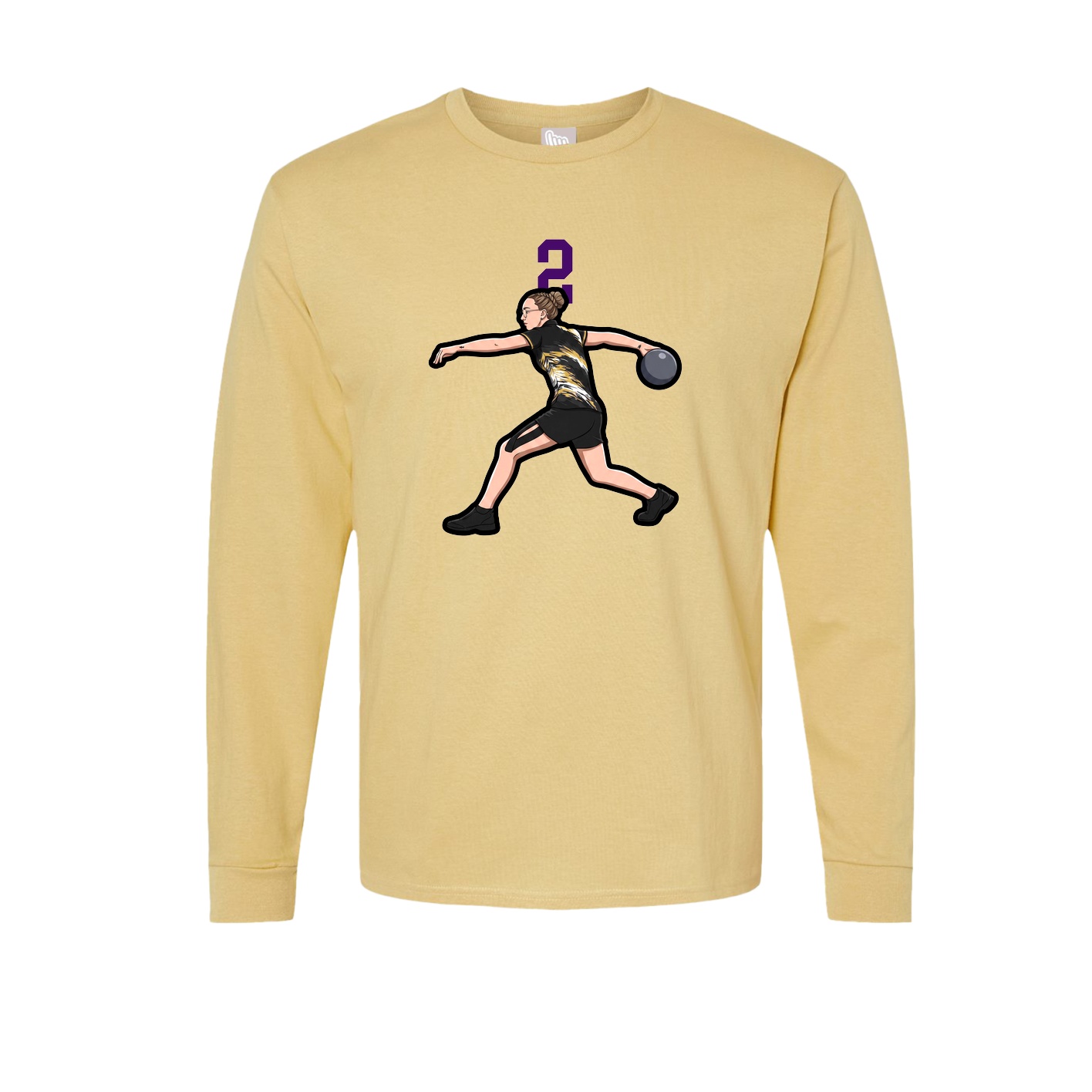 Long Sleeve Tee — Number Top in Vegas Gold