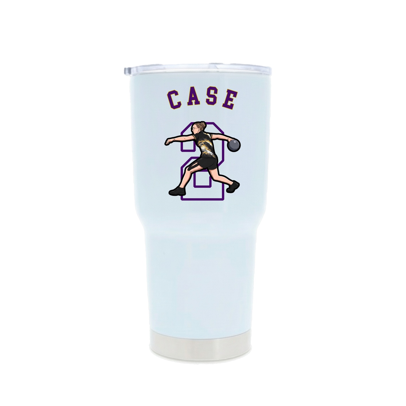 30oz Stainless Steel Tumbler — Shirsey Arch in White