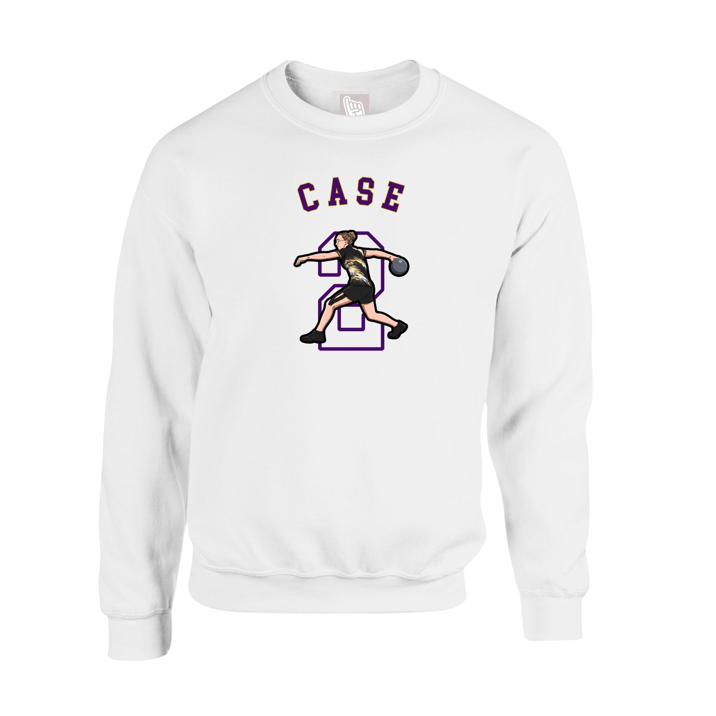 Fleece Crew — Shirsey Arch in White