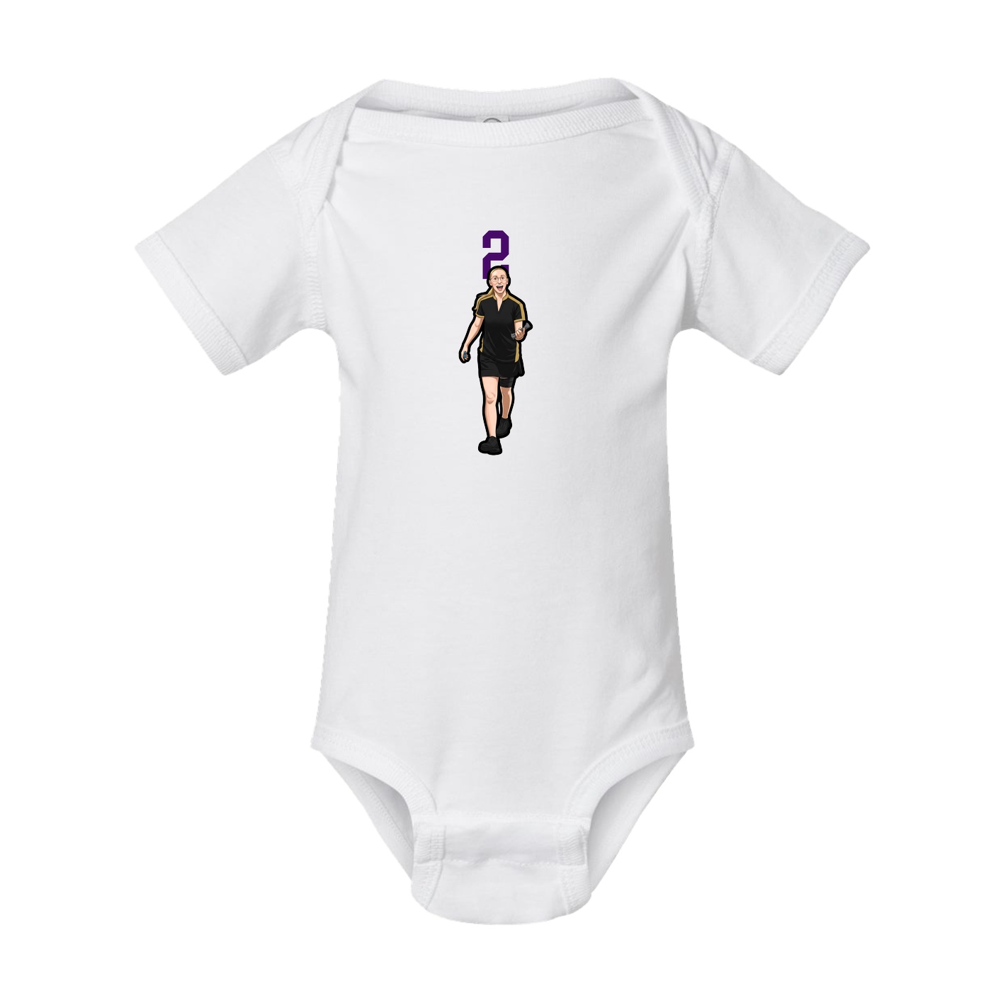 Baby Onesie — Number Top in White