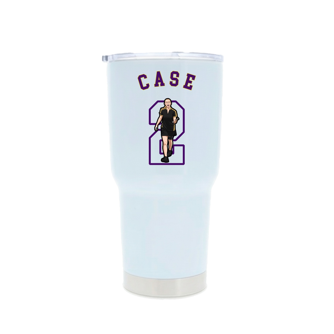 30oz Stainless Steel Tumbler — Shirsey Arch in White