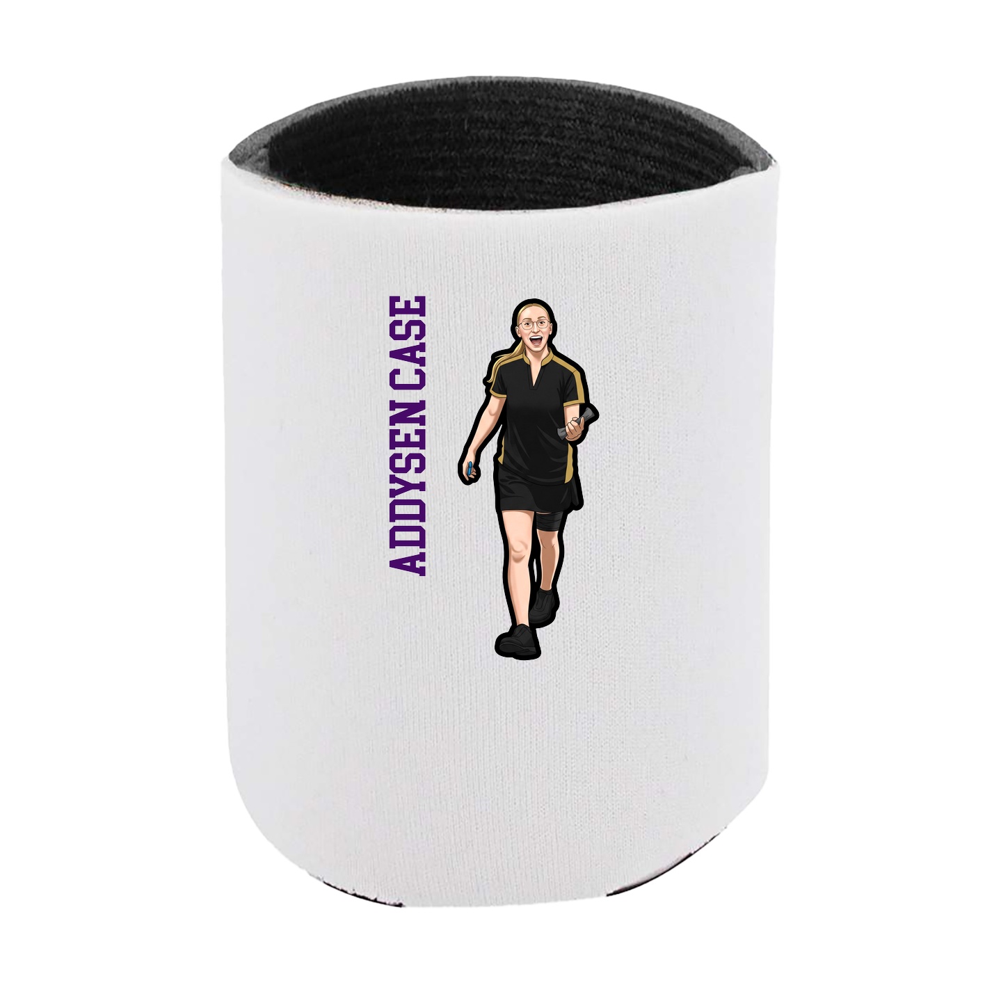 Can Holder — Name Vertical in White