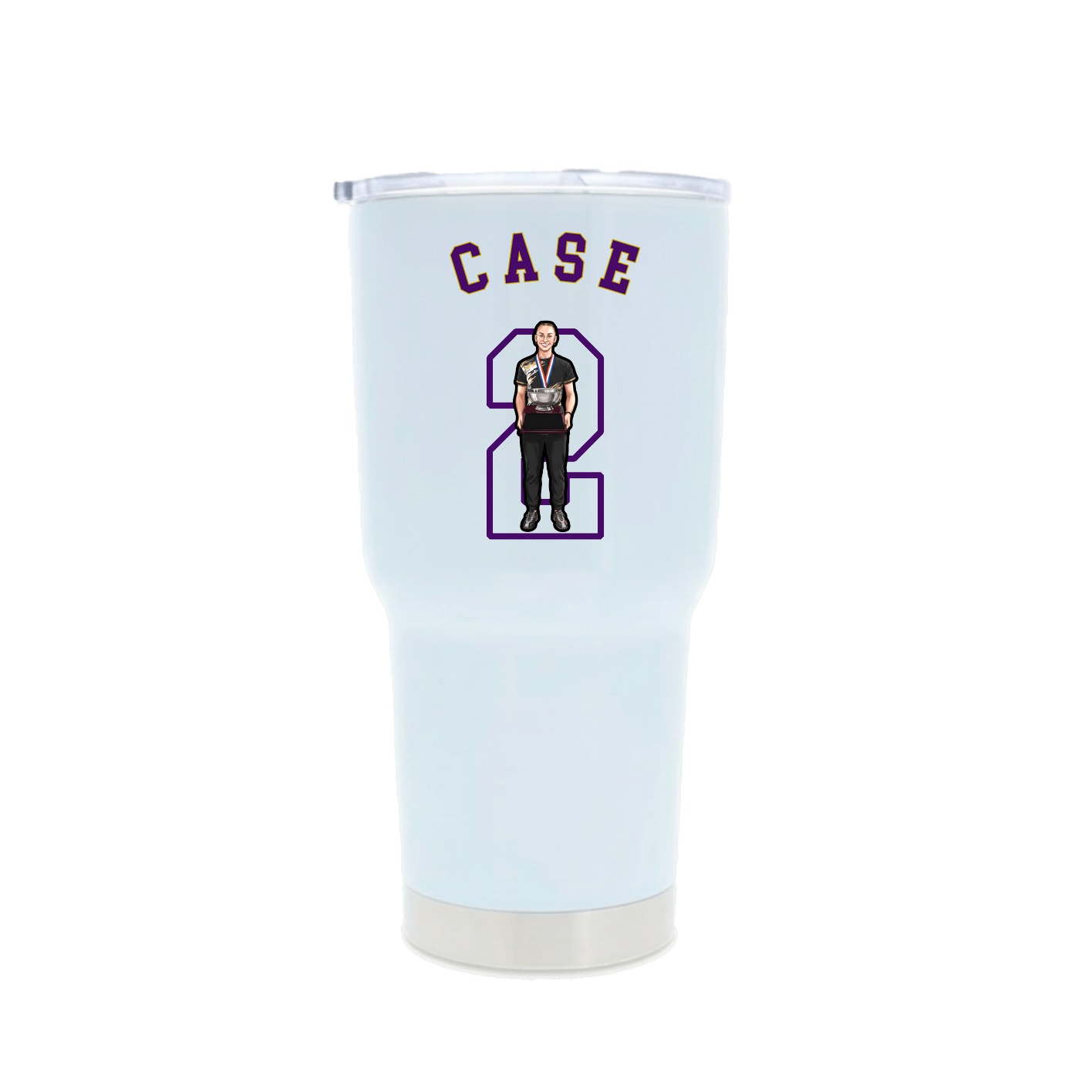 30oz Stainless Steel Tumbler — Shirsey Arch in White