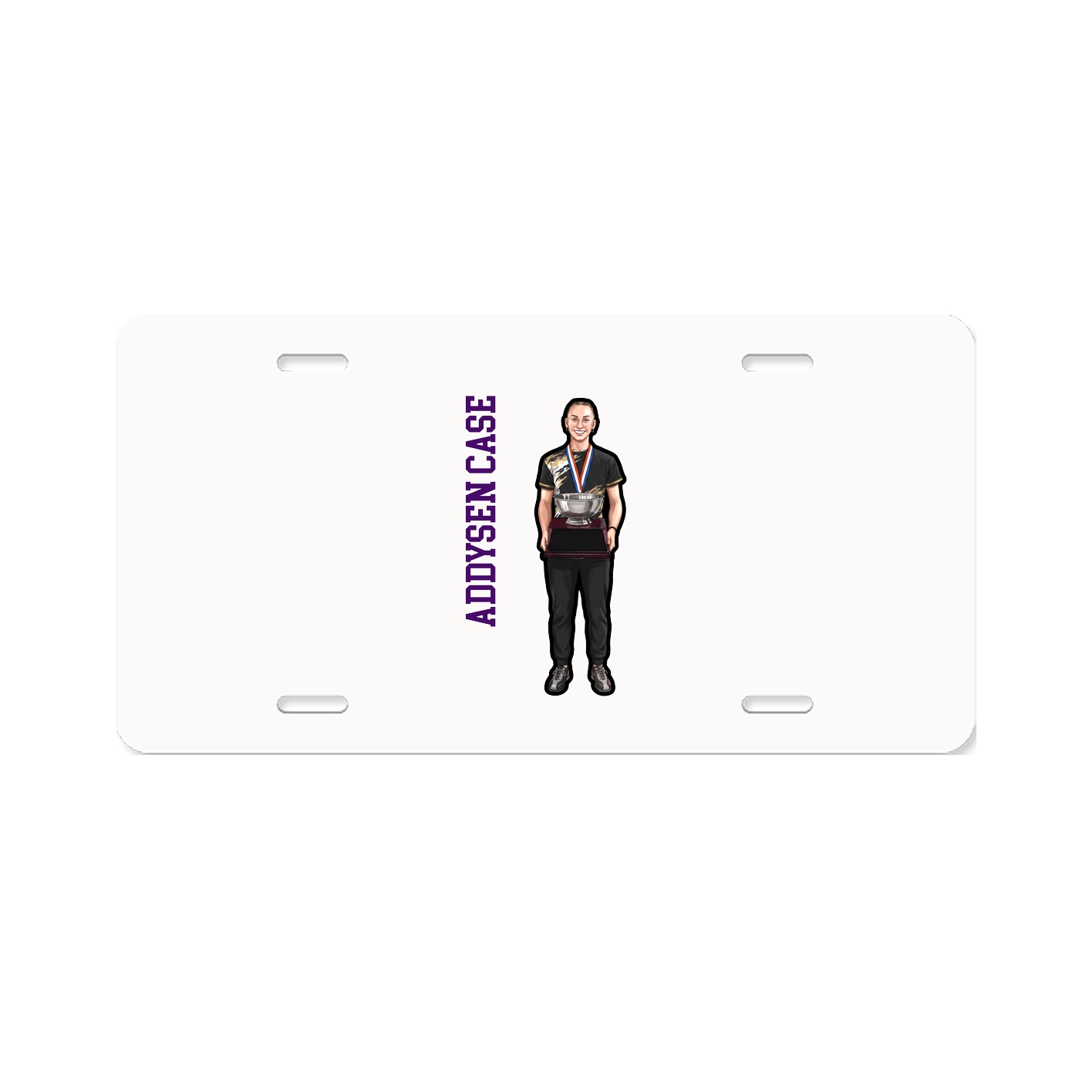 License Plate — Name Vertical in Classic