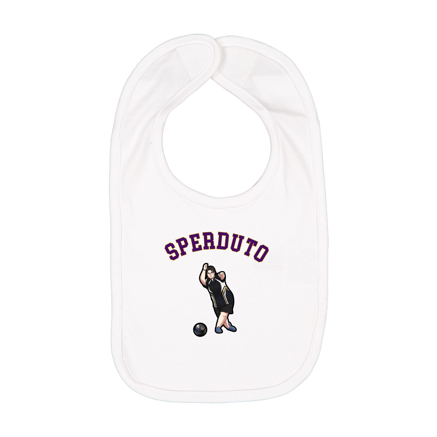 Infant Bib — Shirsey Arch in White