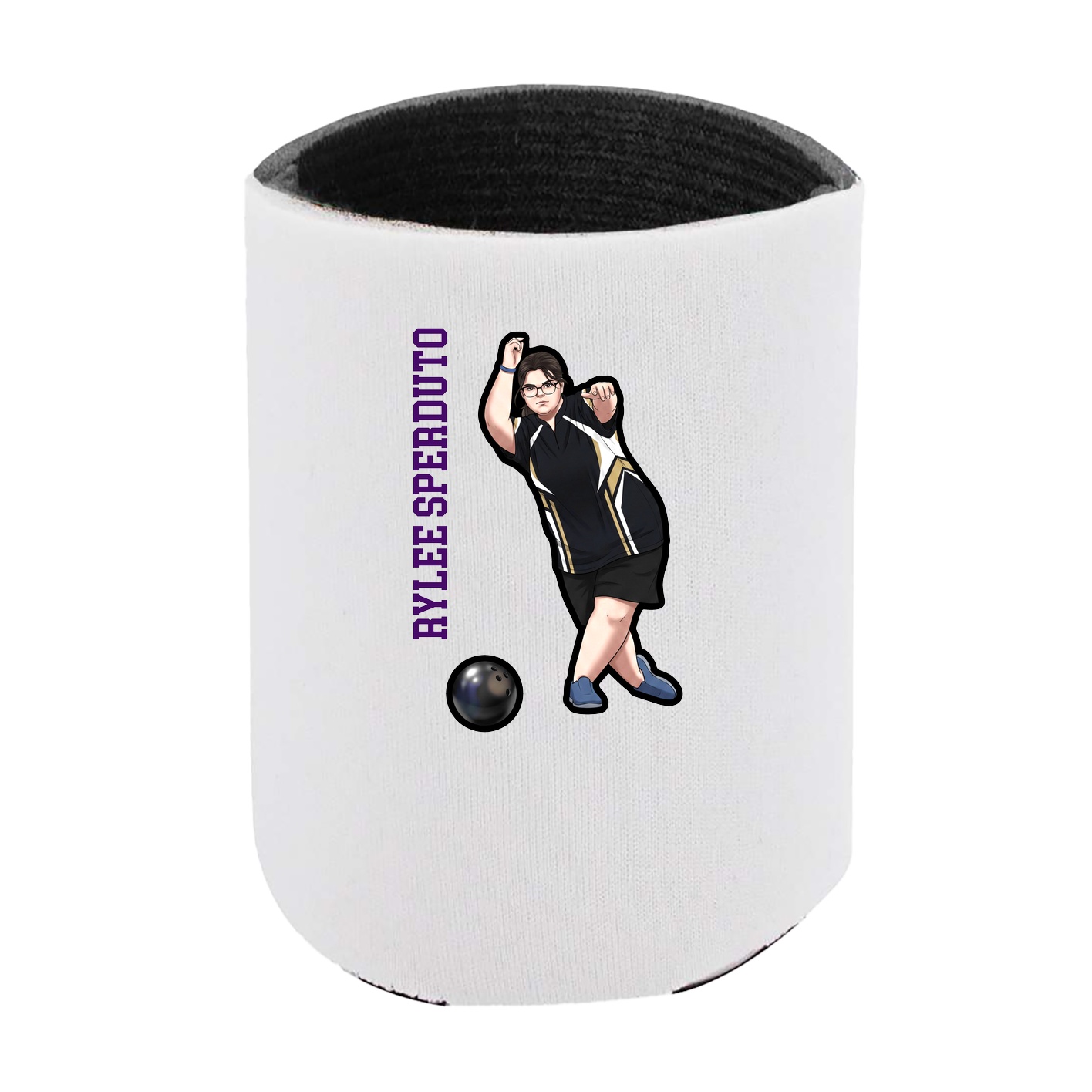 Can Holder — Name Vertical in White