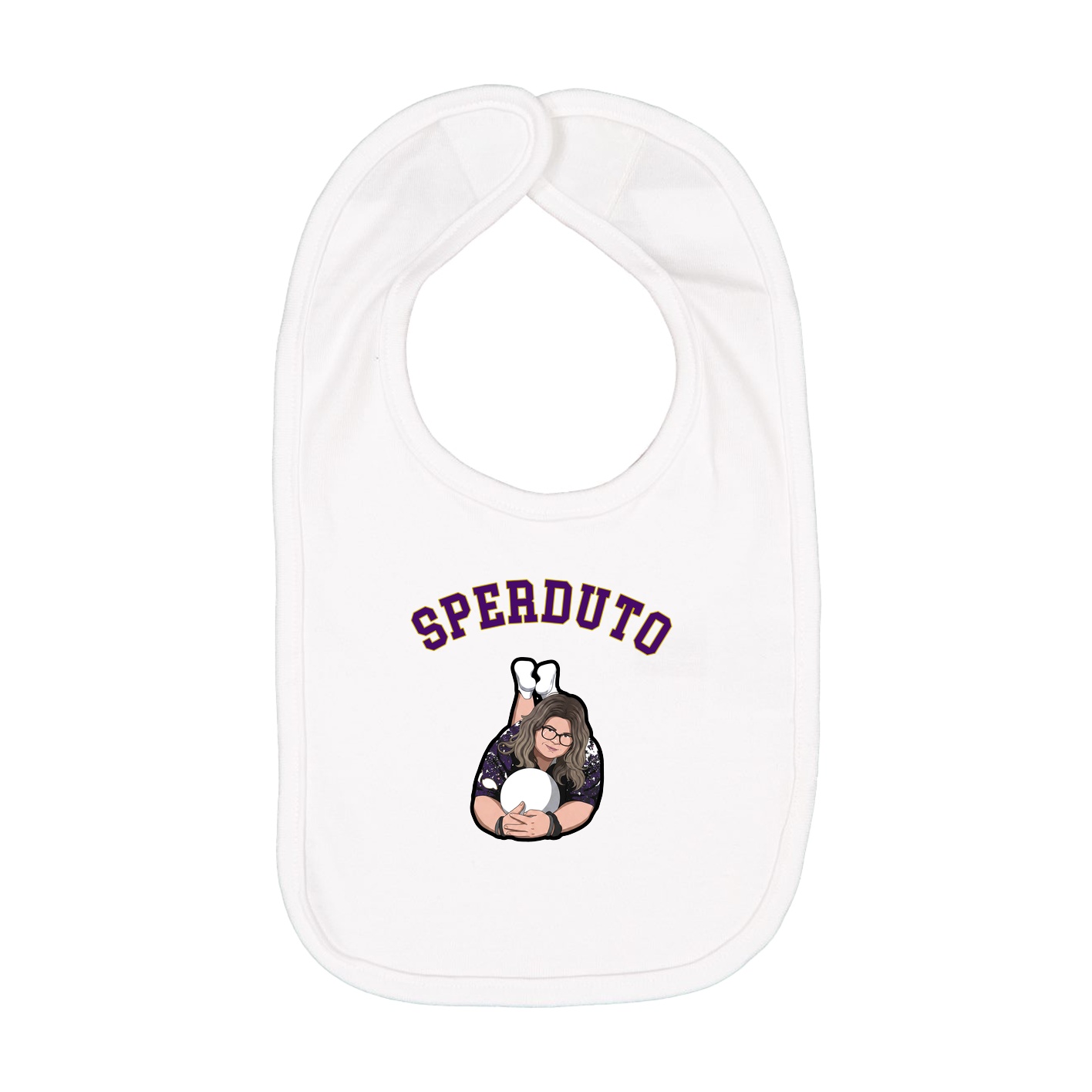 Infant Bib — Shirsey Arch in White