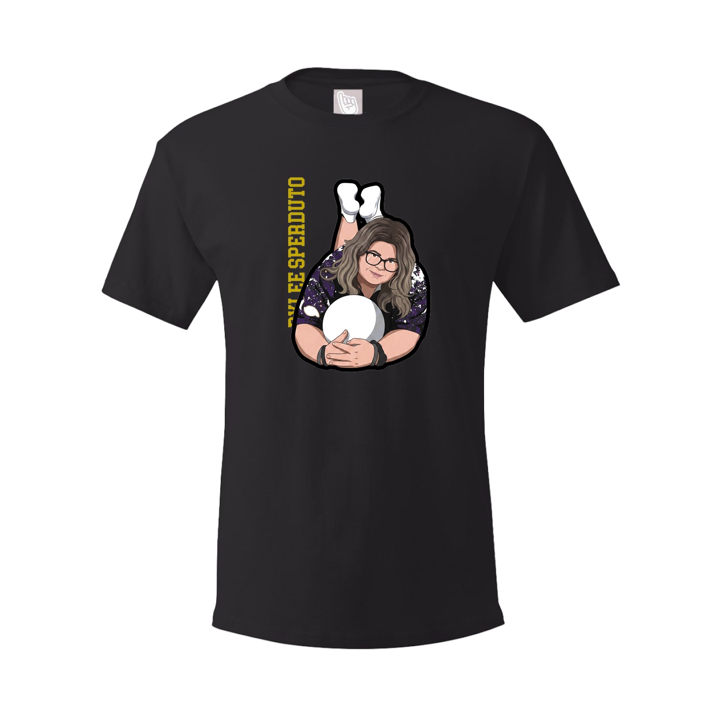 Youth Tee — Name Vertical in Black