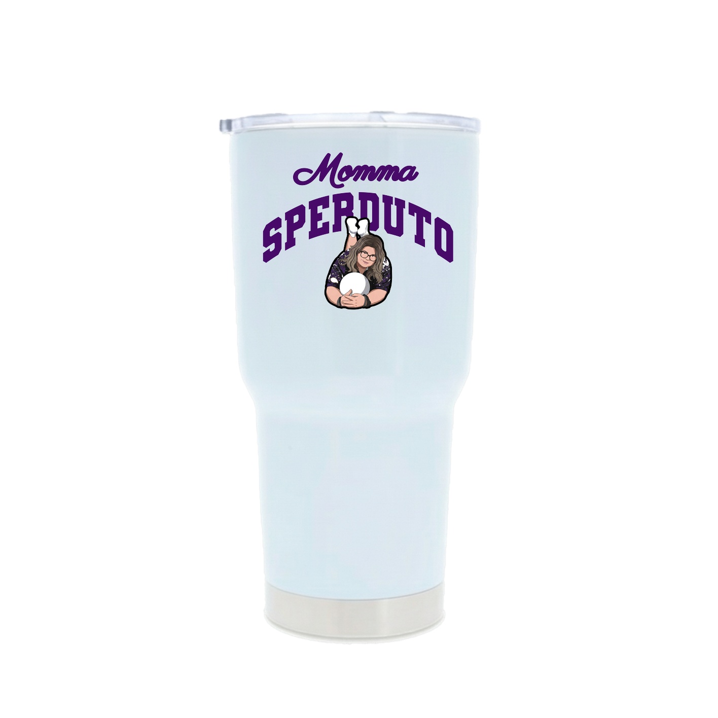 30oz Stainless Steel Tumbler — Mothers Day Arch in White