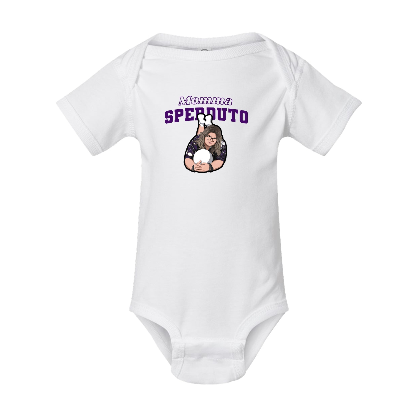 Baby Onesie — Mothers Day Block in White