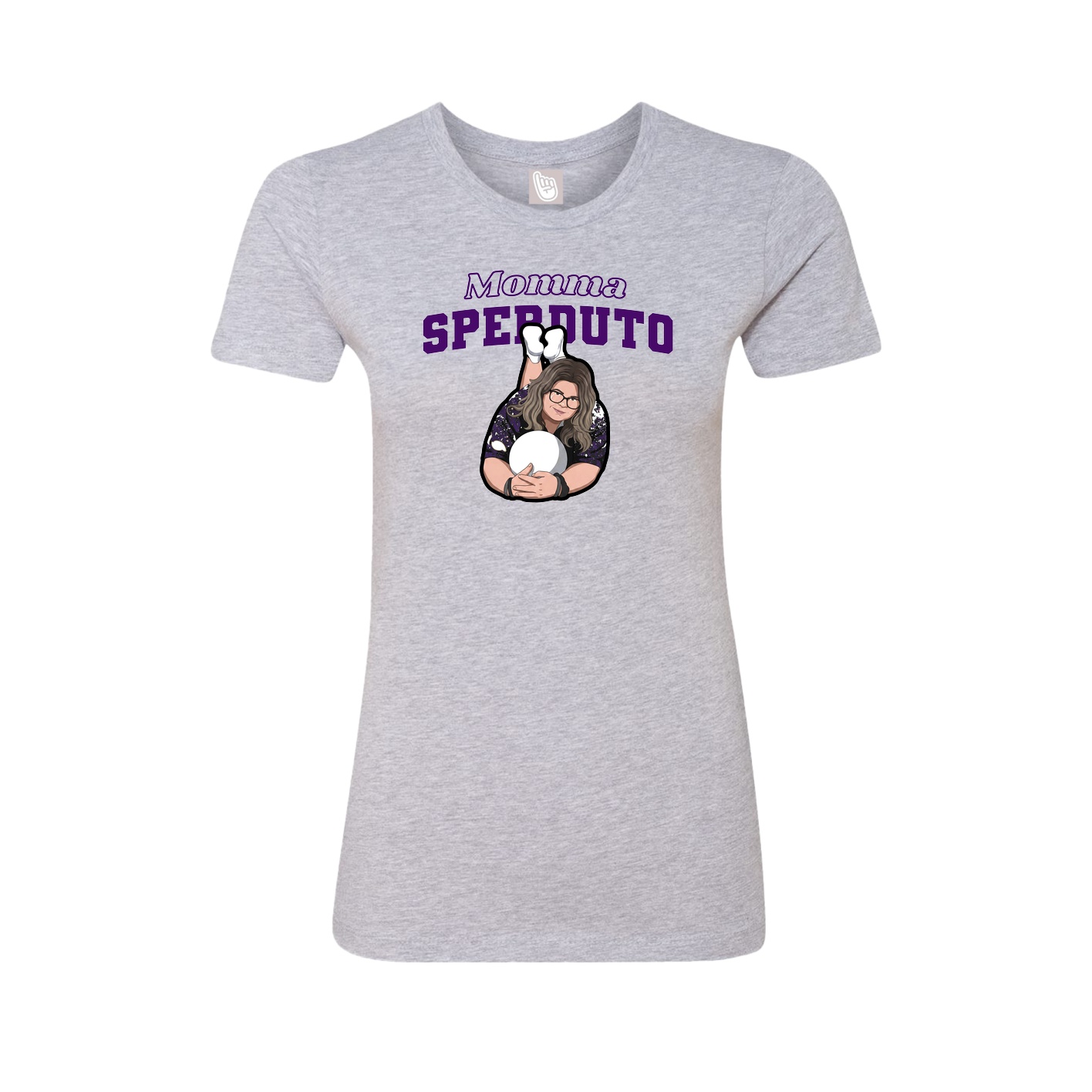 Womens Tee — Mothers Day Block in Grey