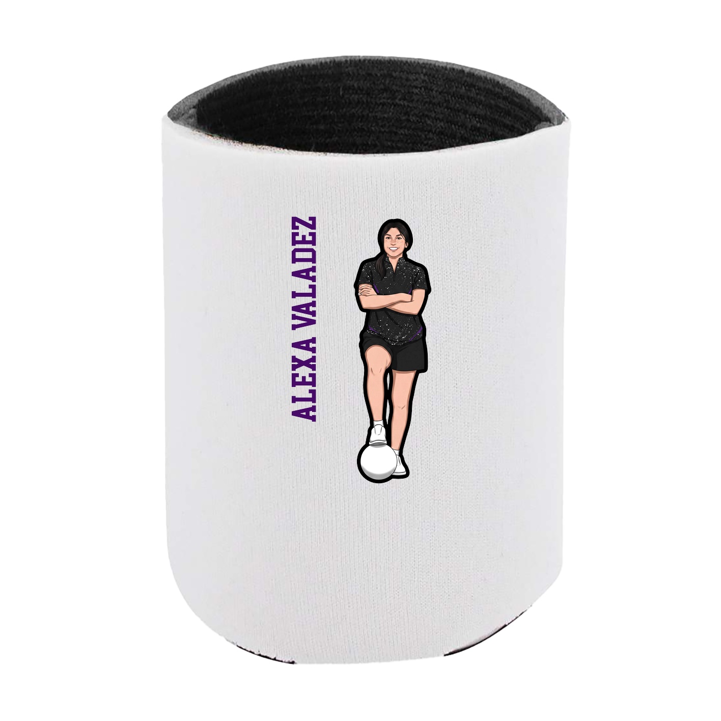 Can Holder — Name Vertical in White