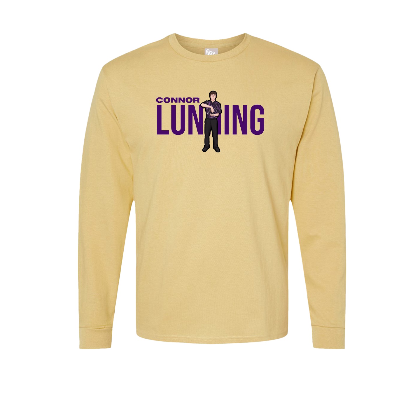 Long Sleeve Tee — Player Name in Vegas Gold