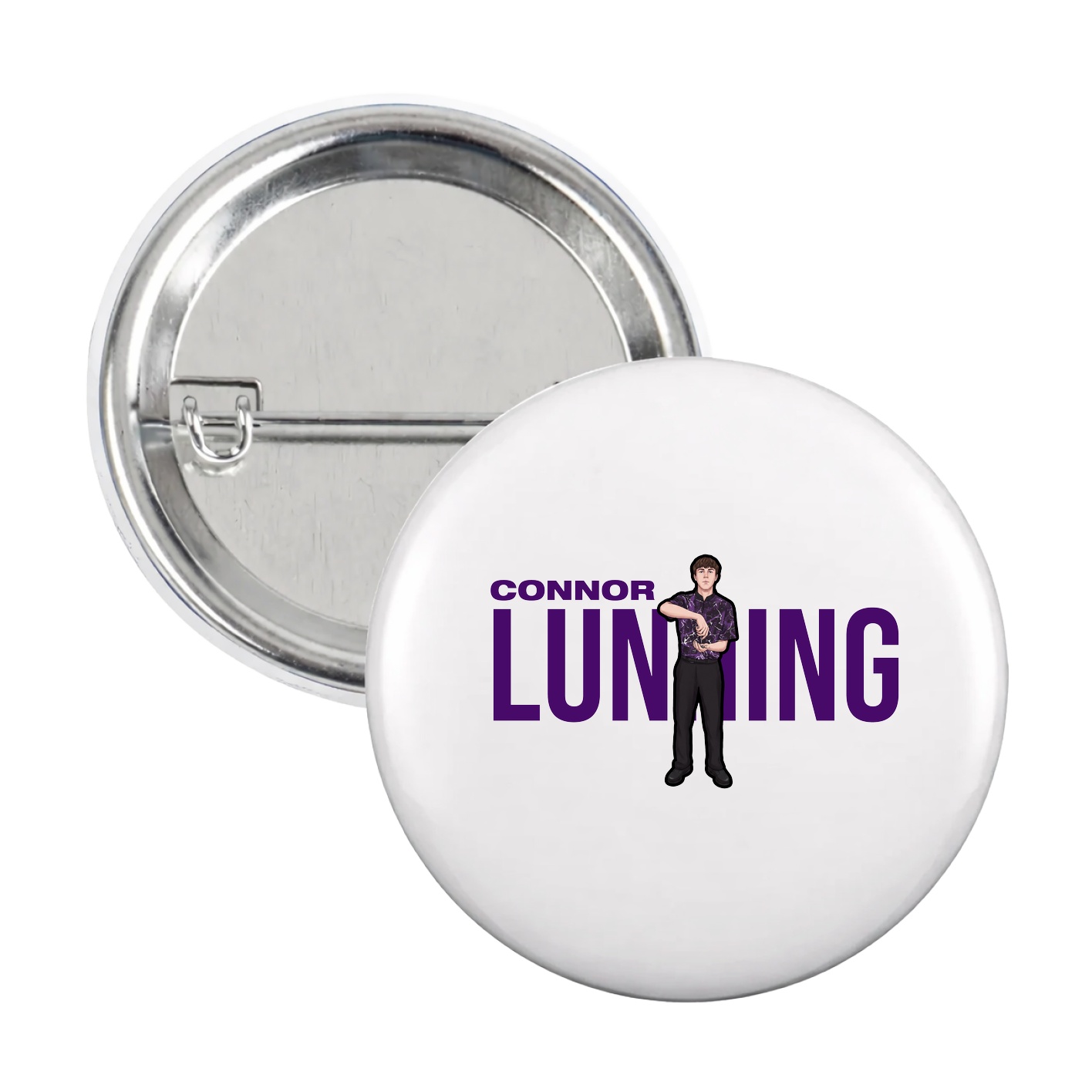 Game Day Button — Player Name in White