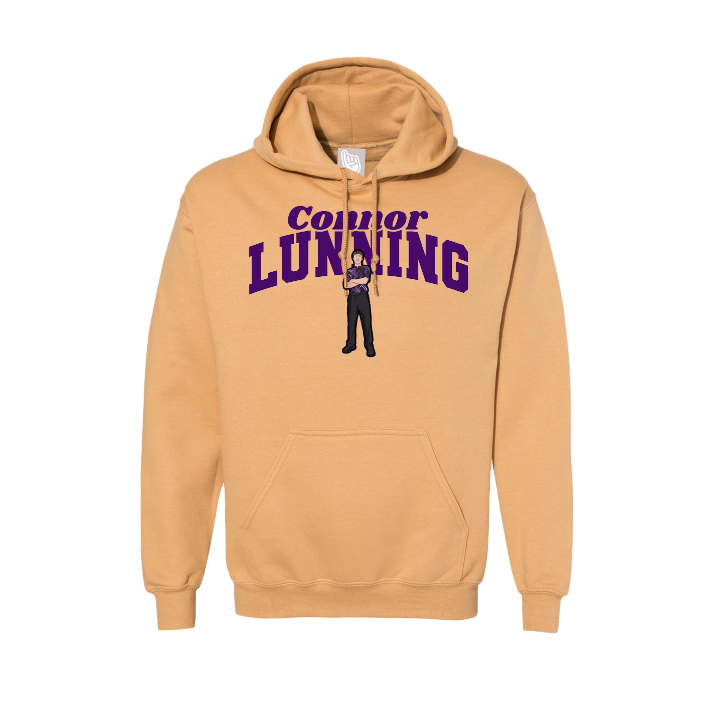 Hoodie — Signature Arch in Vegas Gold
