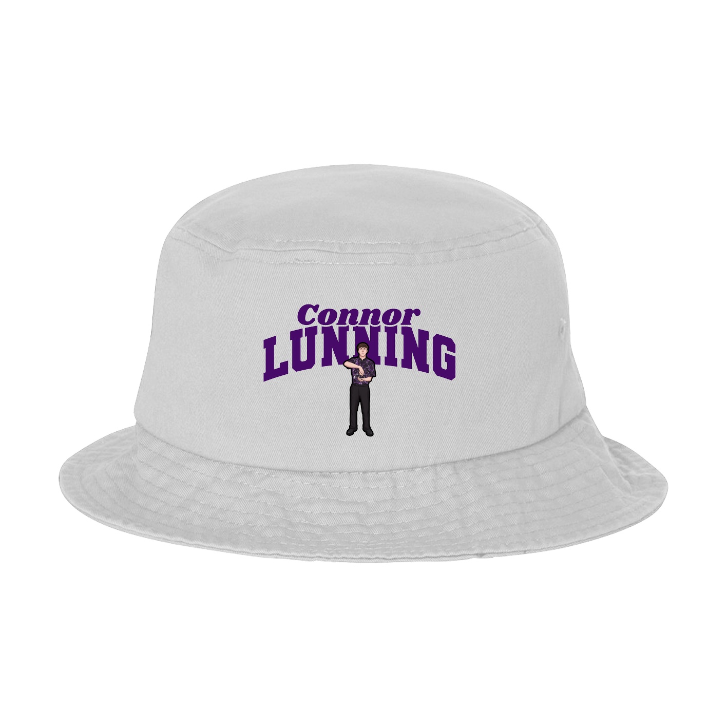 Bucket Cap — Signature Arch in White