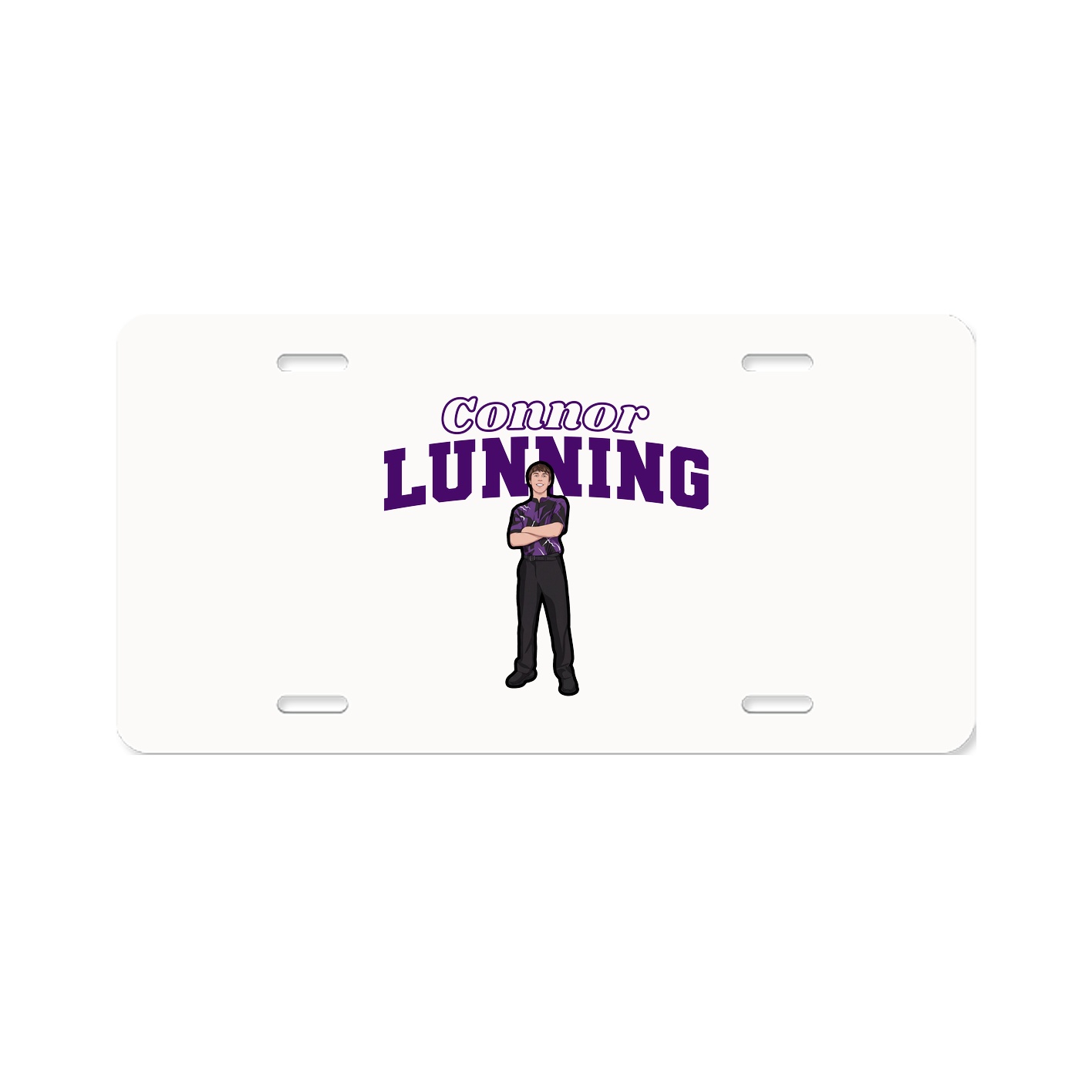 License Plate — Name Arch in Classic