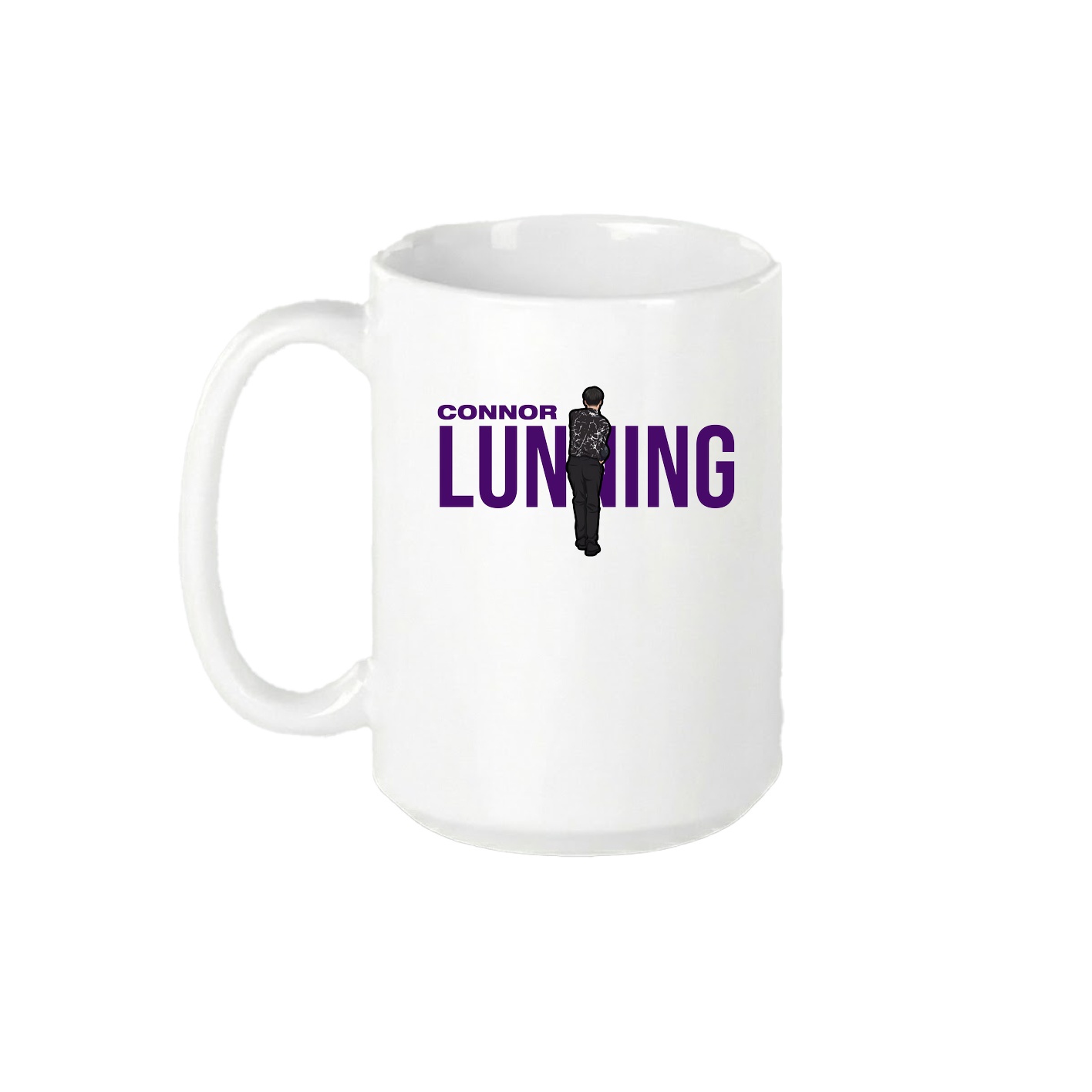 15oz Coffee Mug — Player Name in White
