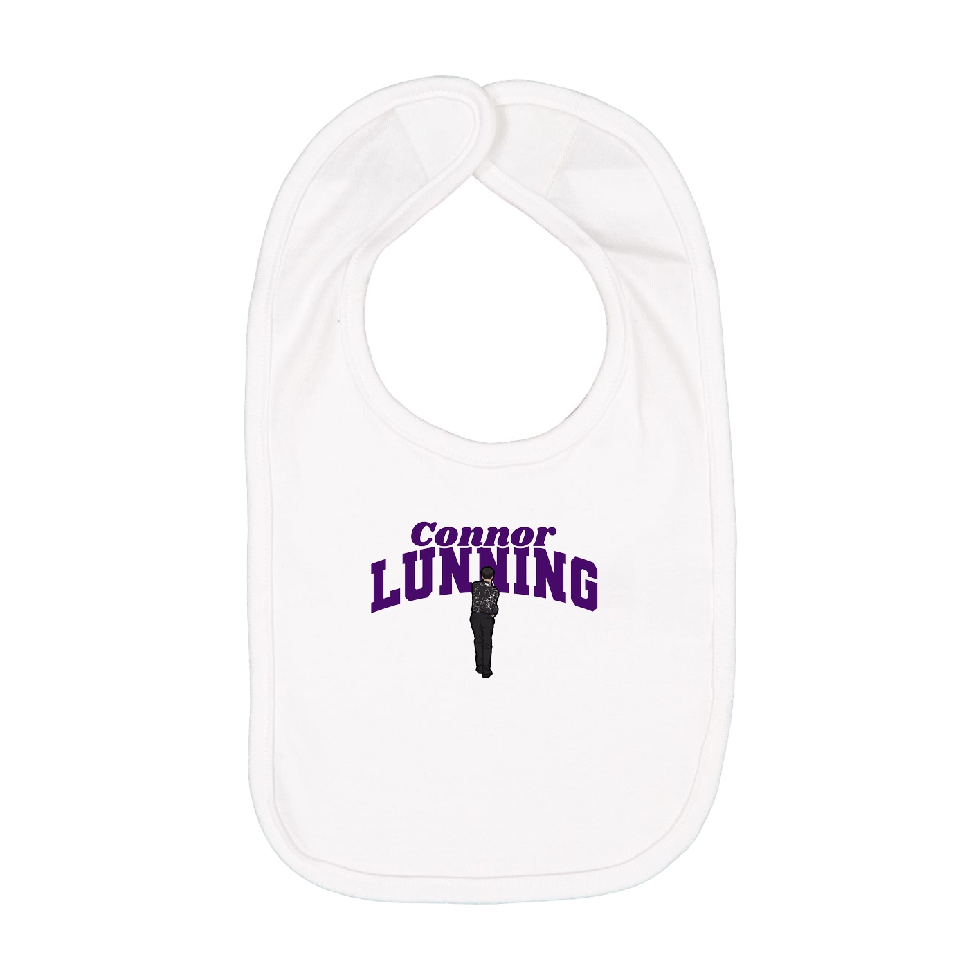 Infant Bib — Signature Arch in White