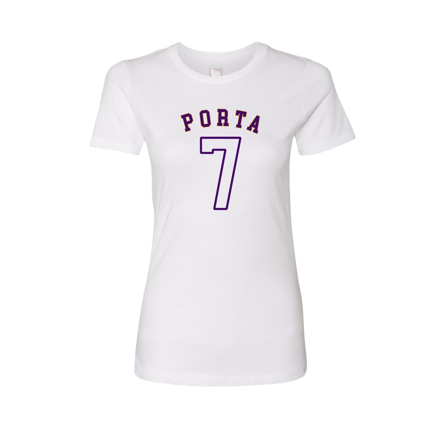Fitted Women's Tee — Shirsey Arch in White