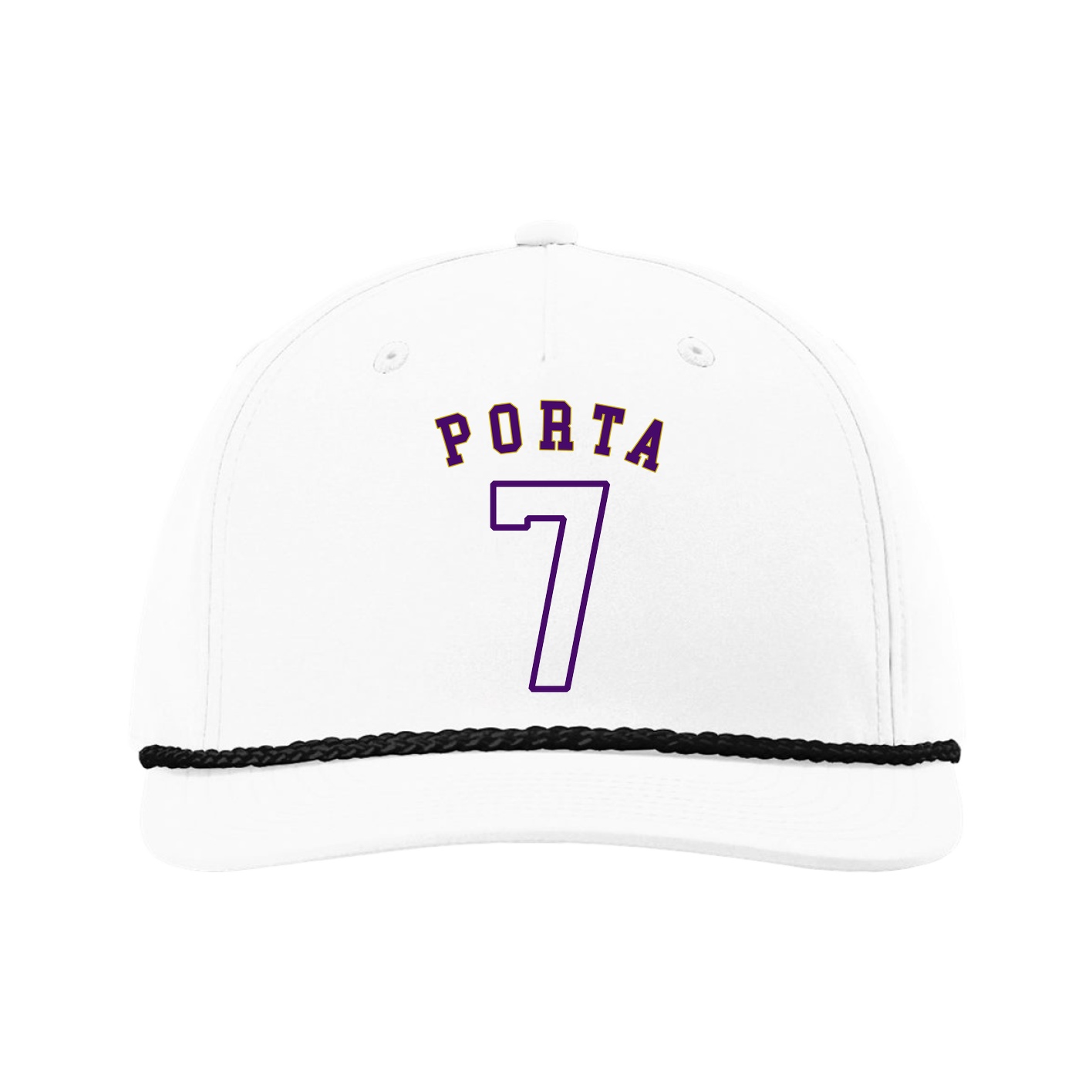 Five-Panel Classic Rope Cap — Shirsey Arch in White