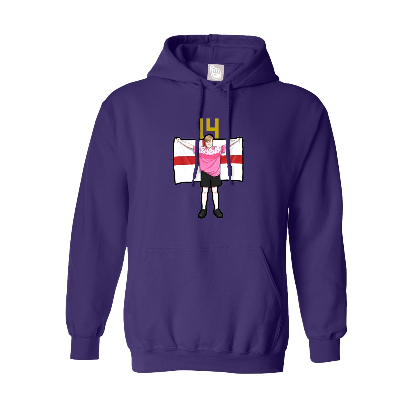 Youth Hoodie — Number Top in Purple