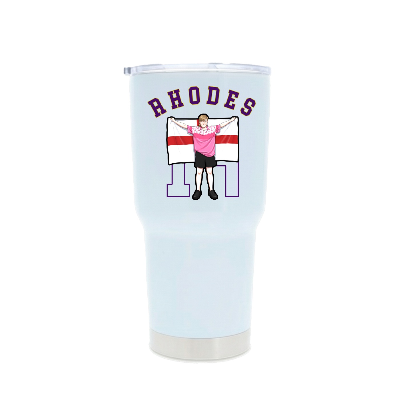 30oz Stainless Steel Tumbler — Shirsey Arch in White