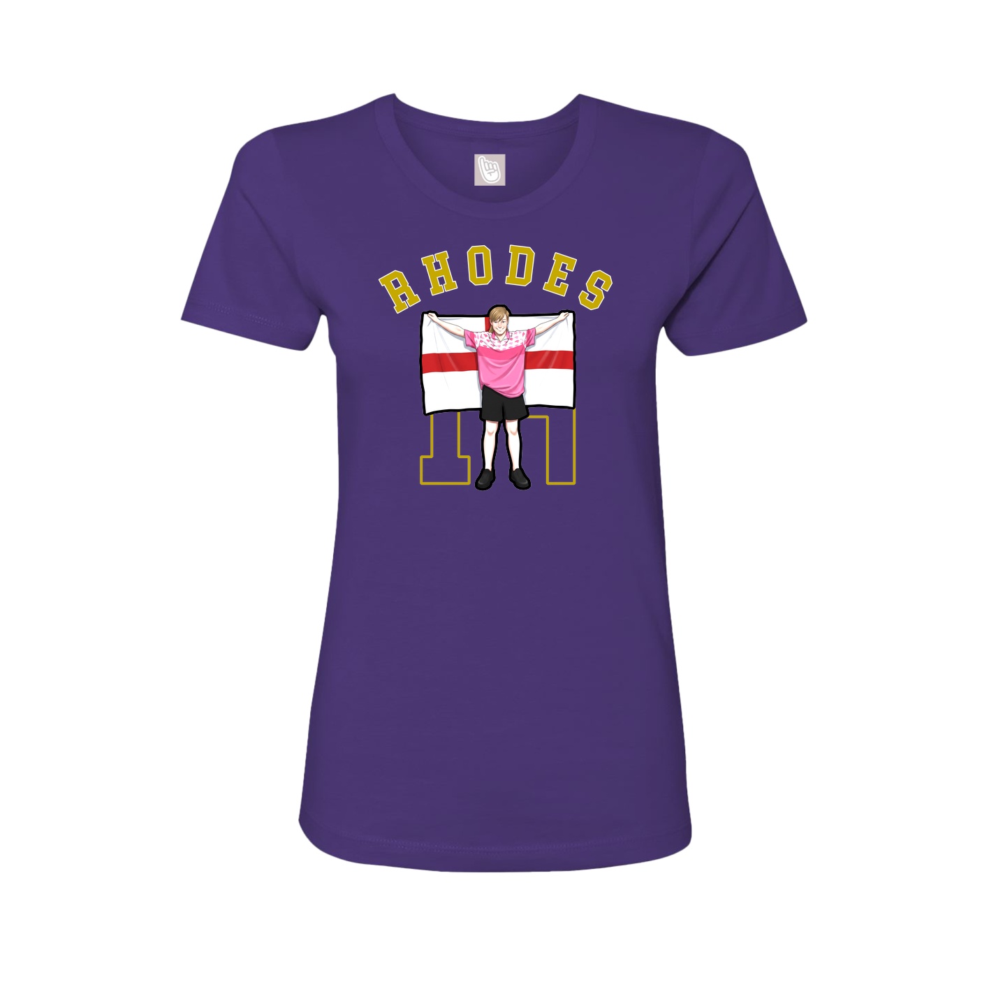 Fitted Women's Tee — Shirsey Arch in Purple