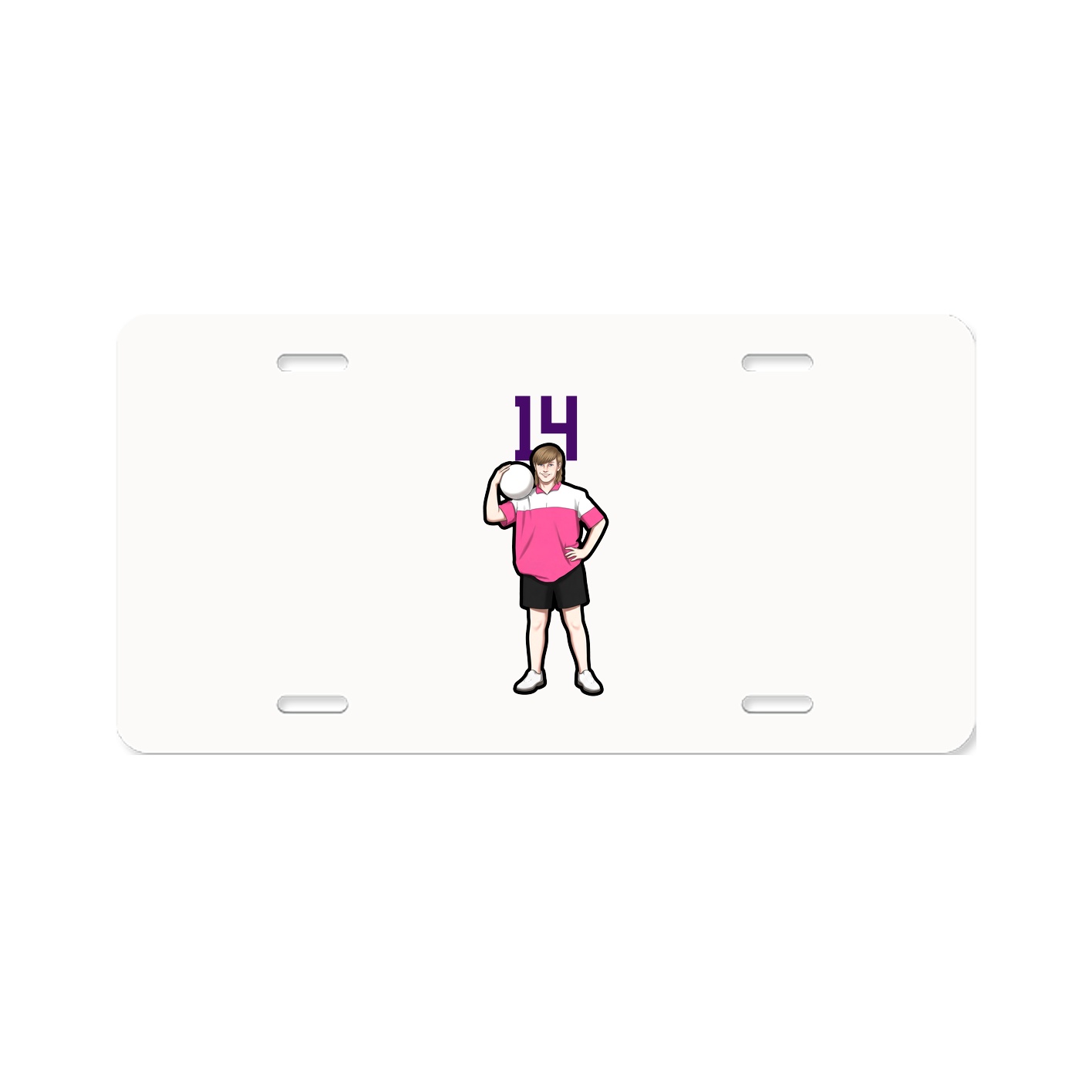 License Plate — Number Top in Classic