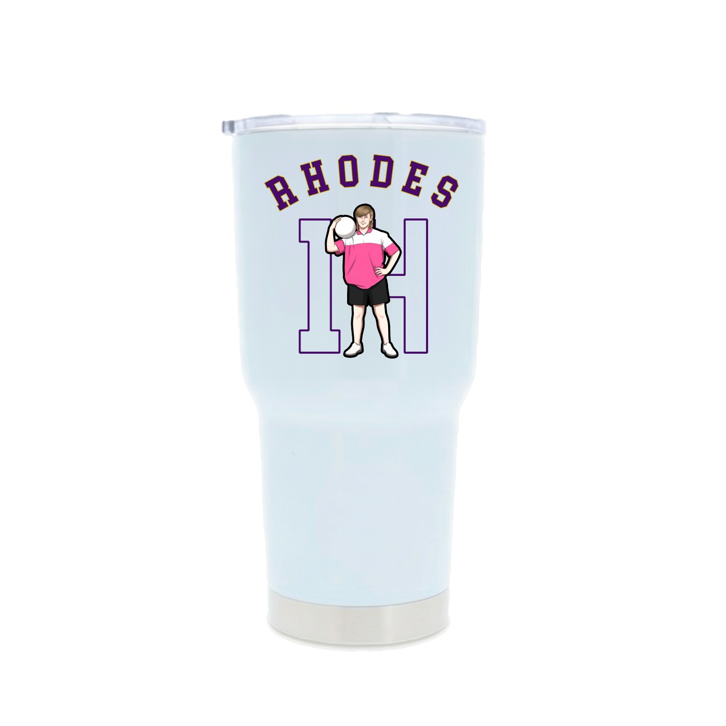 30oz Stainless Steel Tumbler — Shirsey Arch in White
