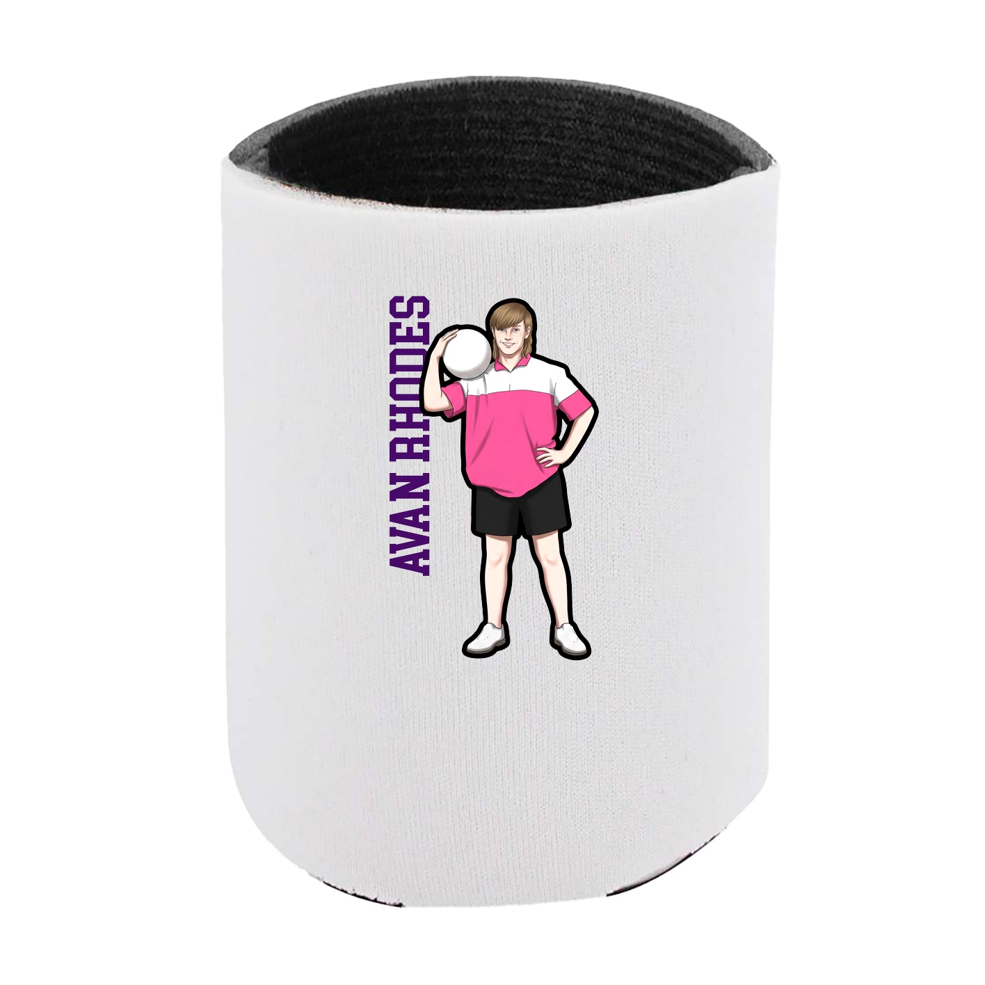 Can Holder — Name Vertical in White