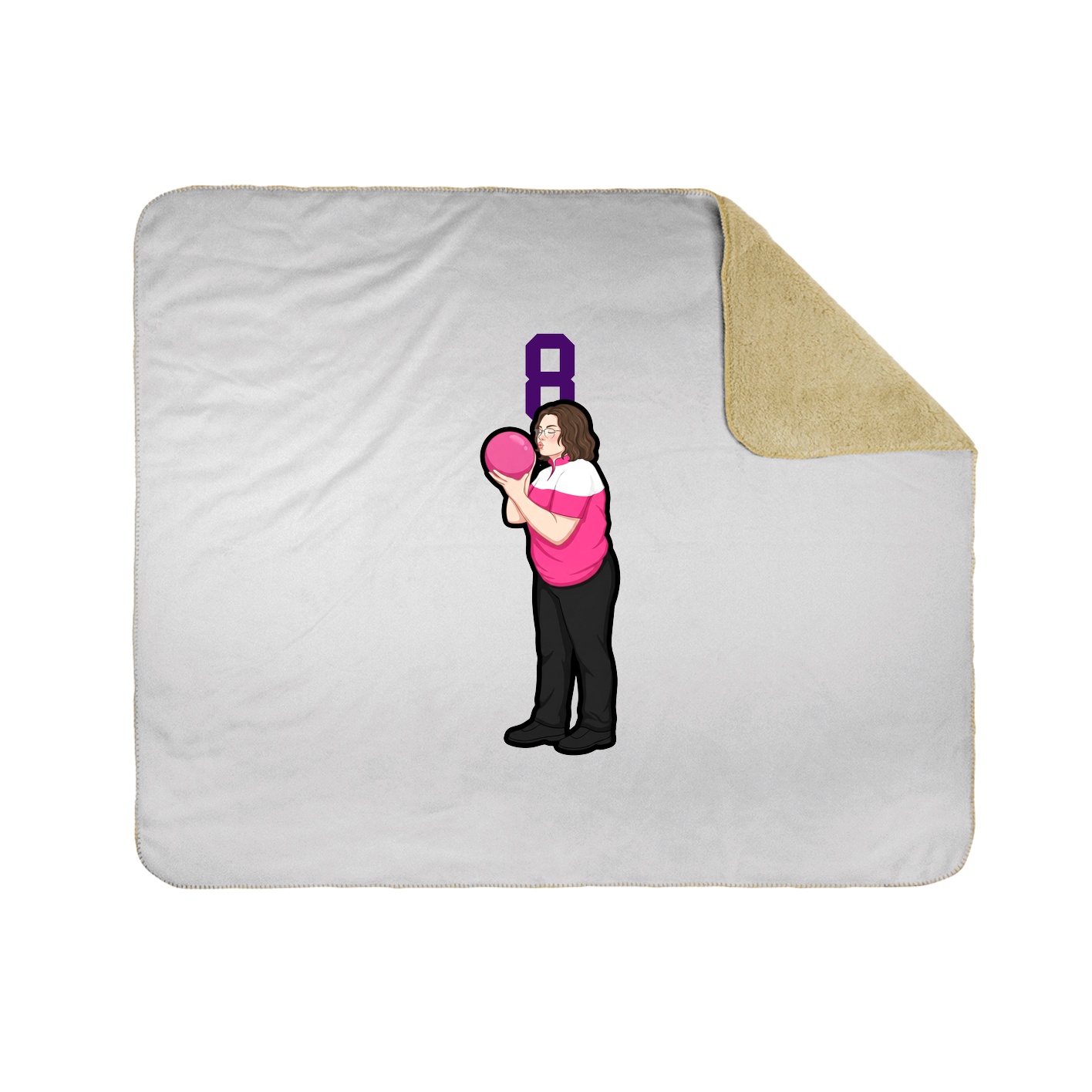 Throw Blanket — Number Top in White