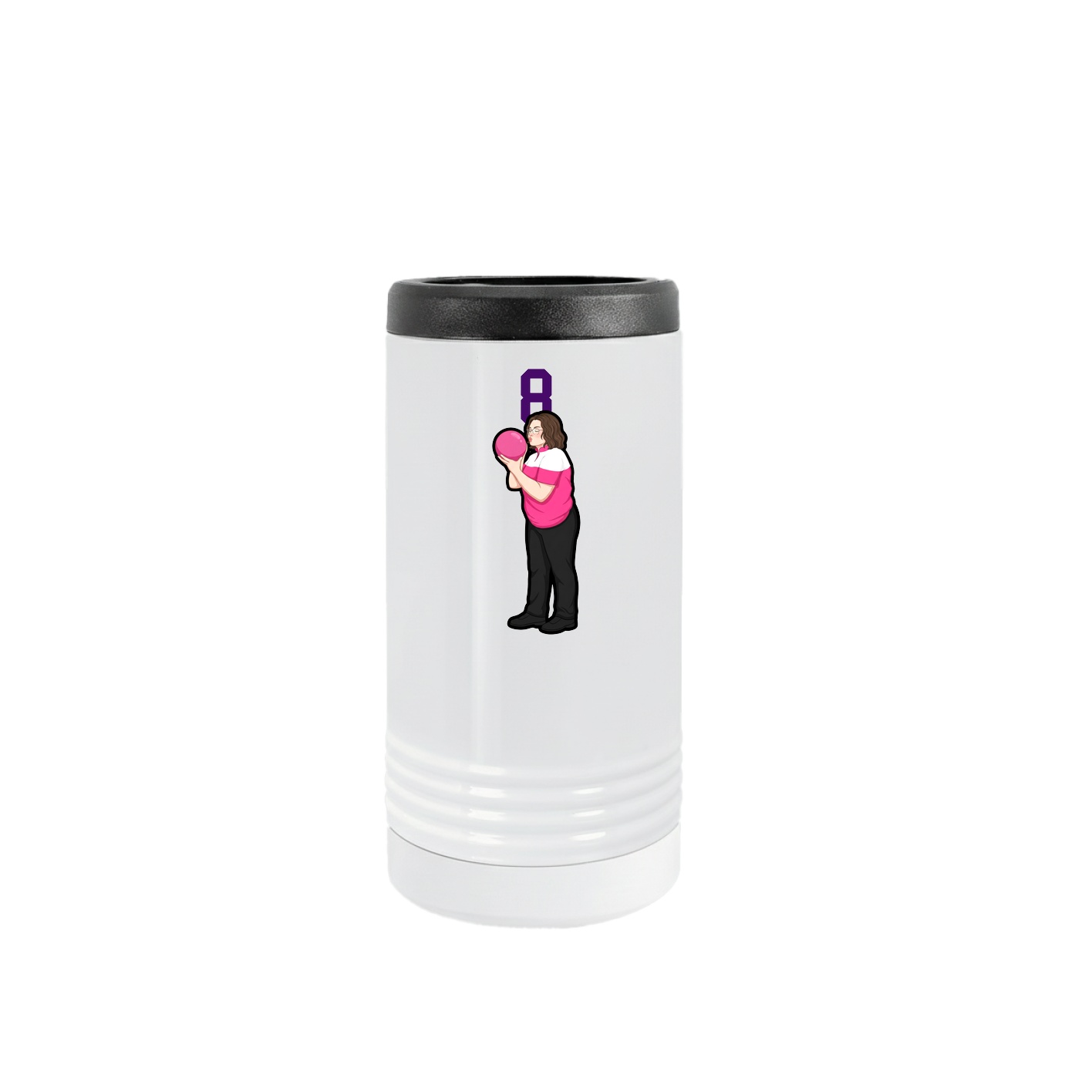 Slim Beverage Holder — Number Top in White