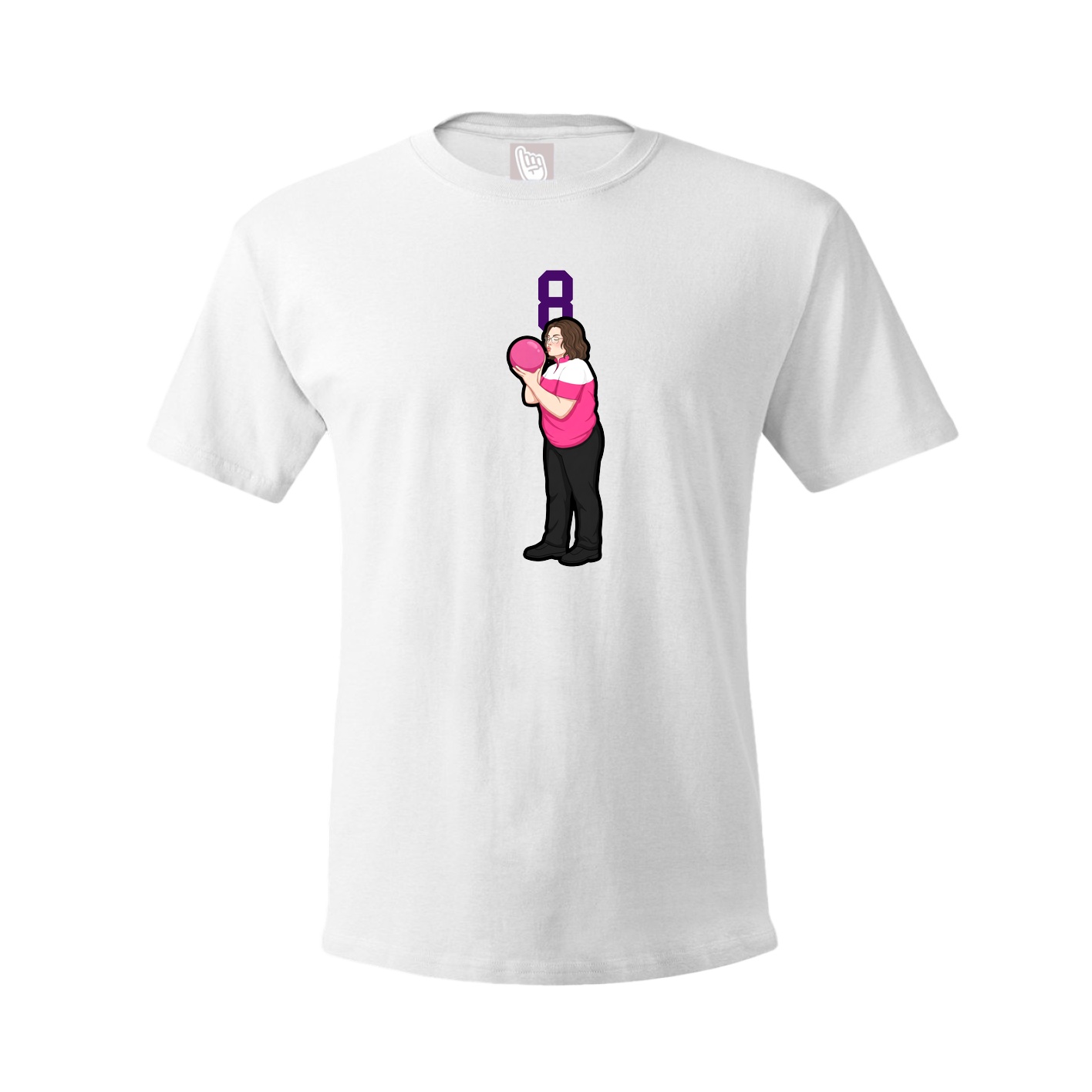 Youth Tee — Number Top in White